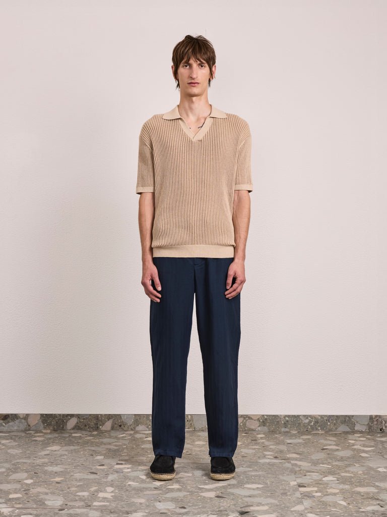 Rino Cotton-Cashmere Polo Beige - Hombre Amsterdam