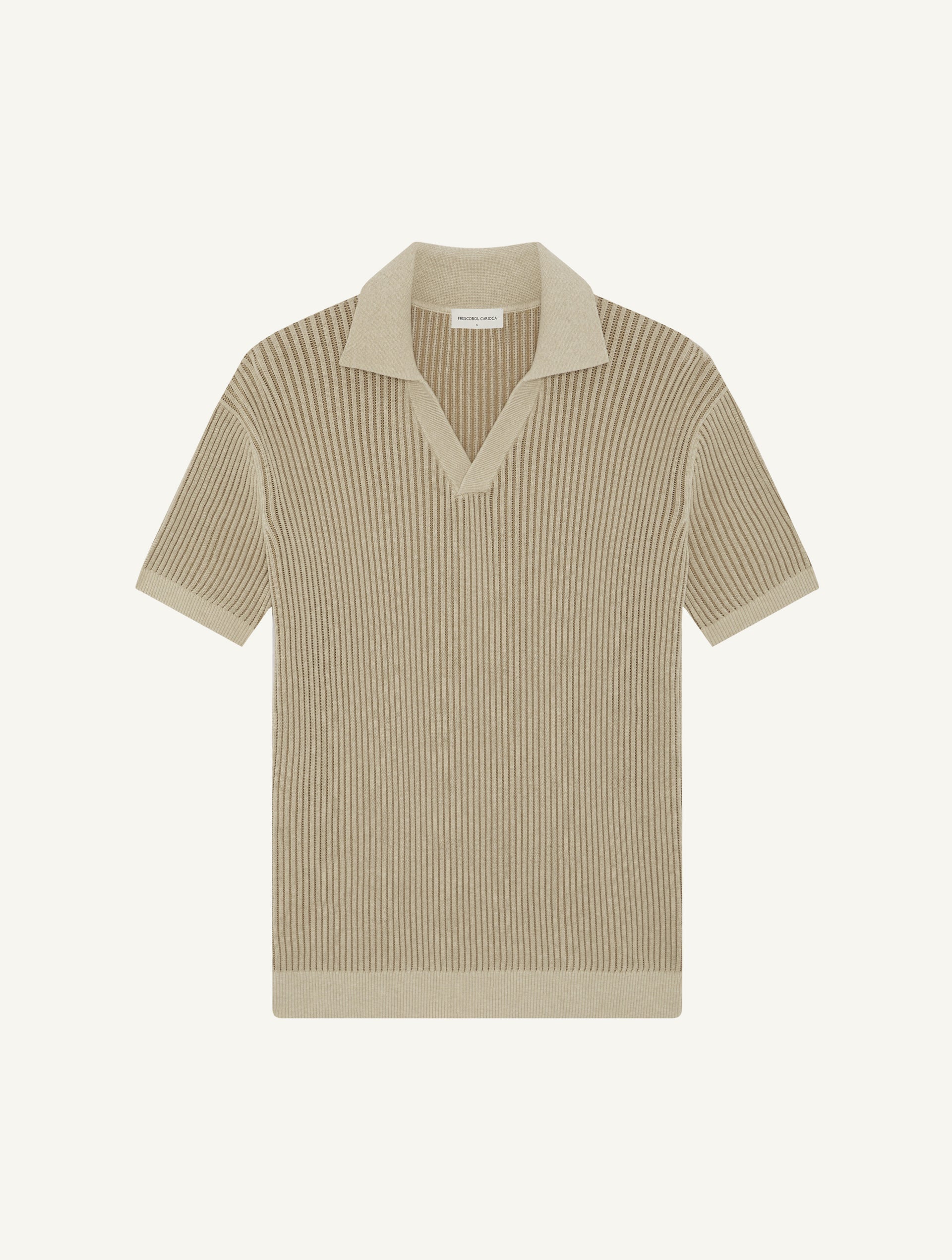 Rino Cotton-Cashmere Polo Beige - Hombre Amsterdam