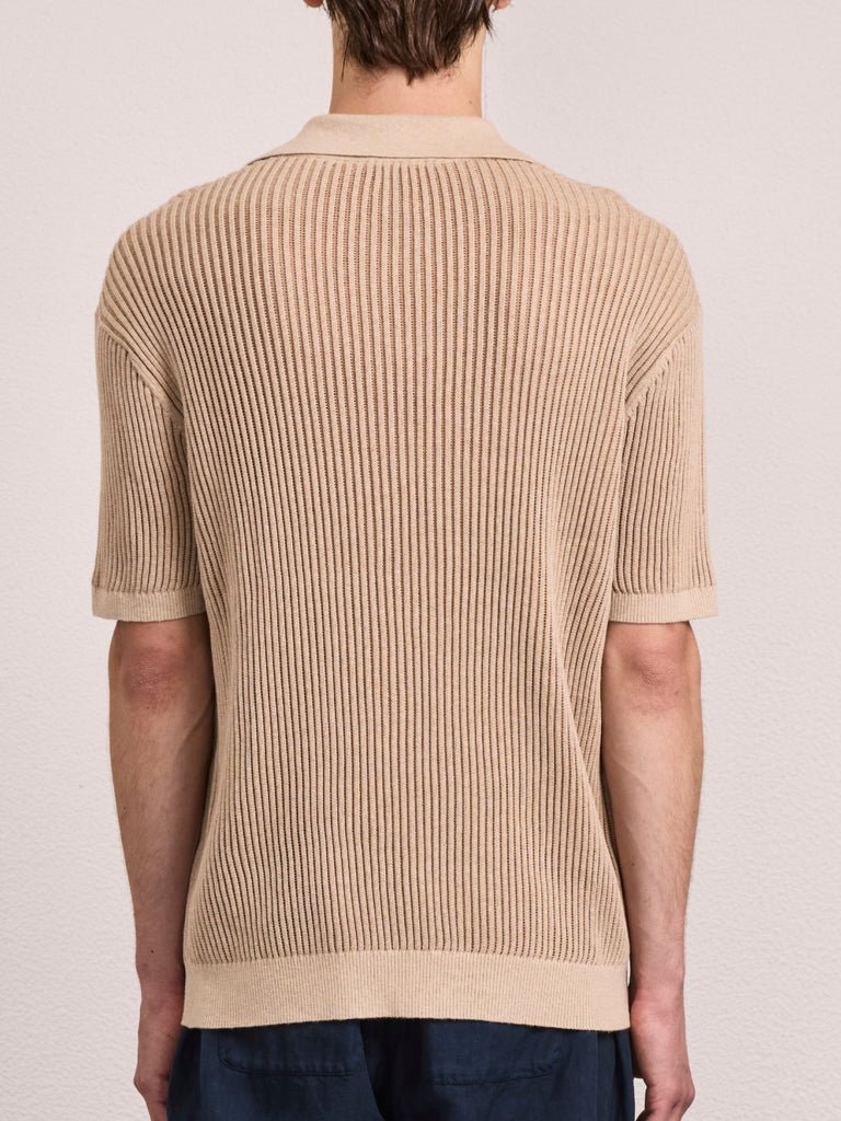 Rino Cotton-Cashmere Polo Beige - Hombre Amsterdam