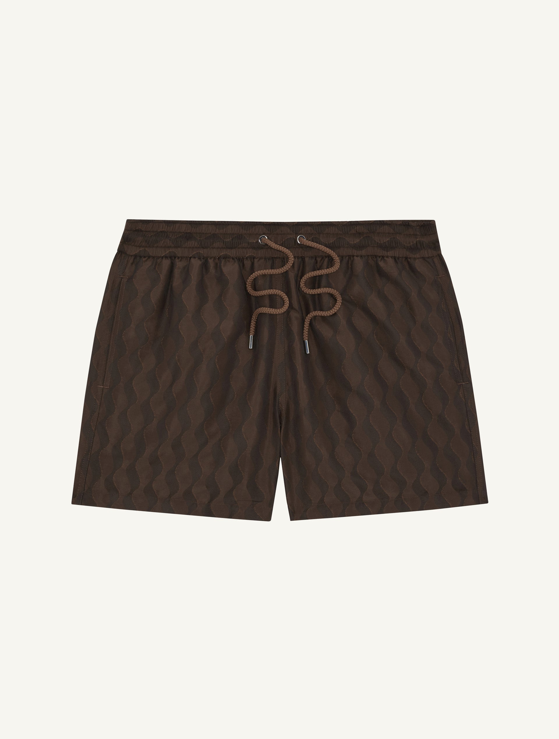 Rio Swim Shorts Listra Jacquard Brown - Hombre Amsterdam