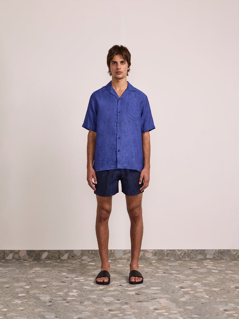 Rio Swim Shorts Listra Jacquard Navy - Hombre Amsterdam