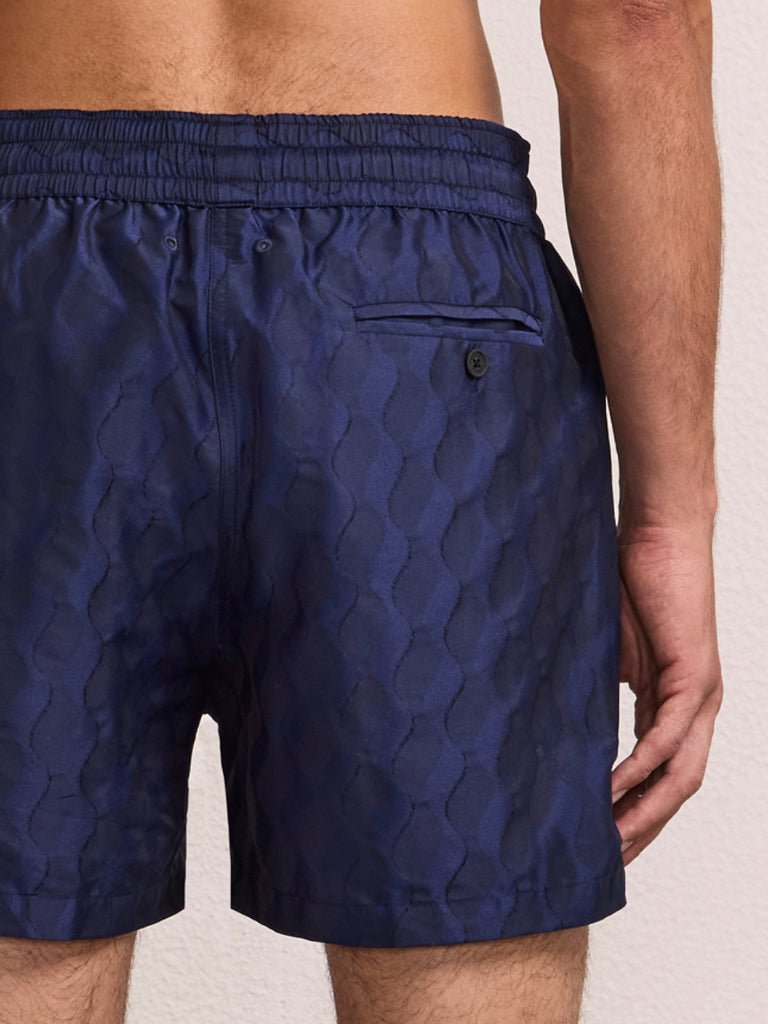 Rio Swim Shorts Listra Jacquard Navy - Hombre Amsterdam