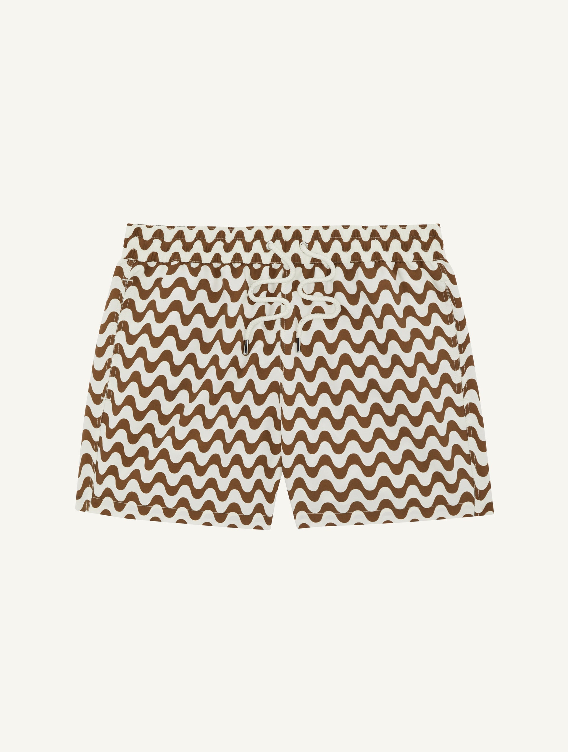 Rio Swimshorts Copacabana Print Brown - Hombre Amsterdam