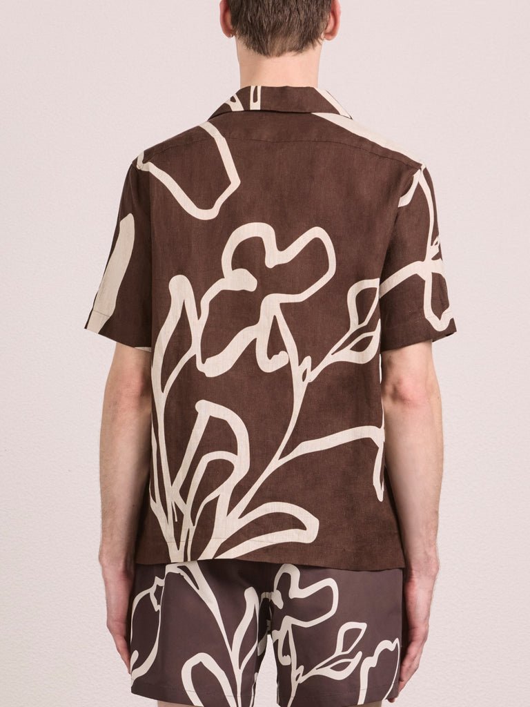 Roberto Linen Shirt Cacao - Hombre Amsterdam
