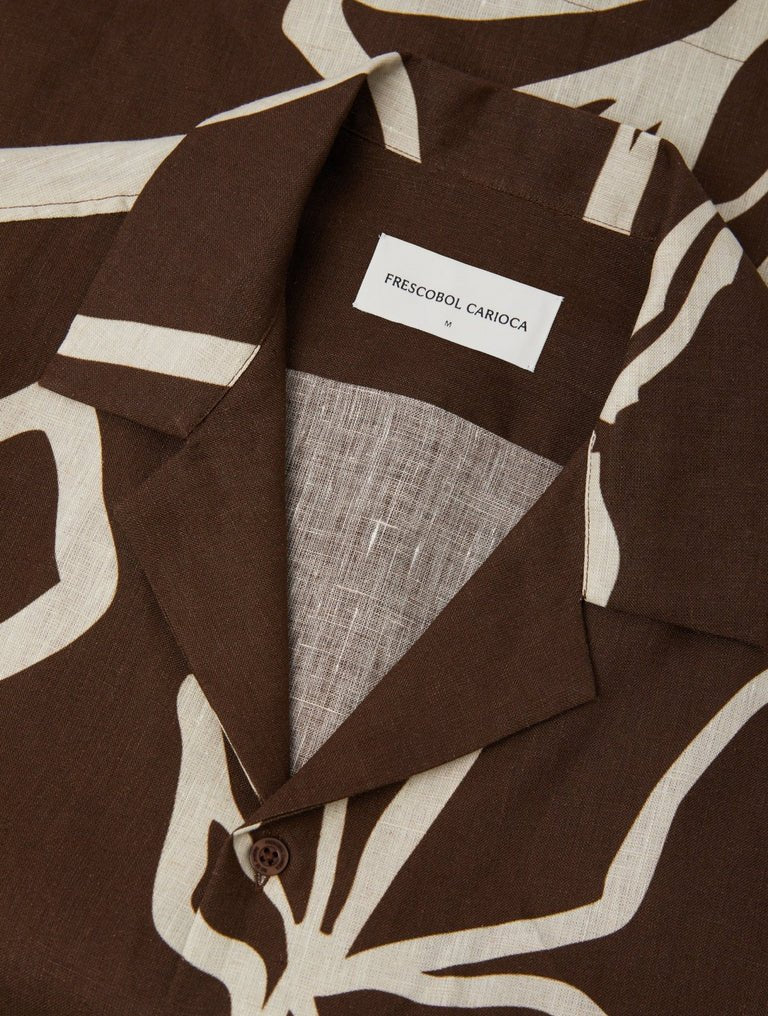 Roberto Linen Shirt Cacao - Hombre Amsterdam
