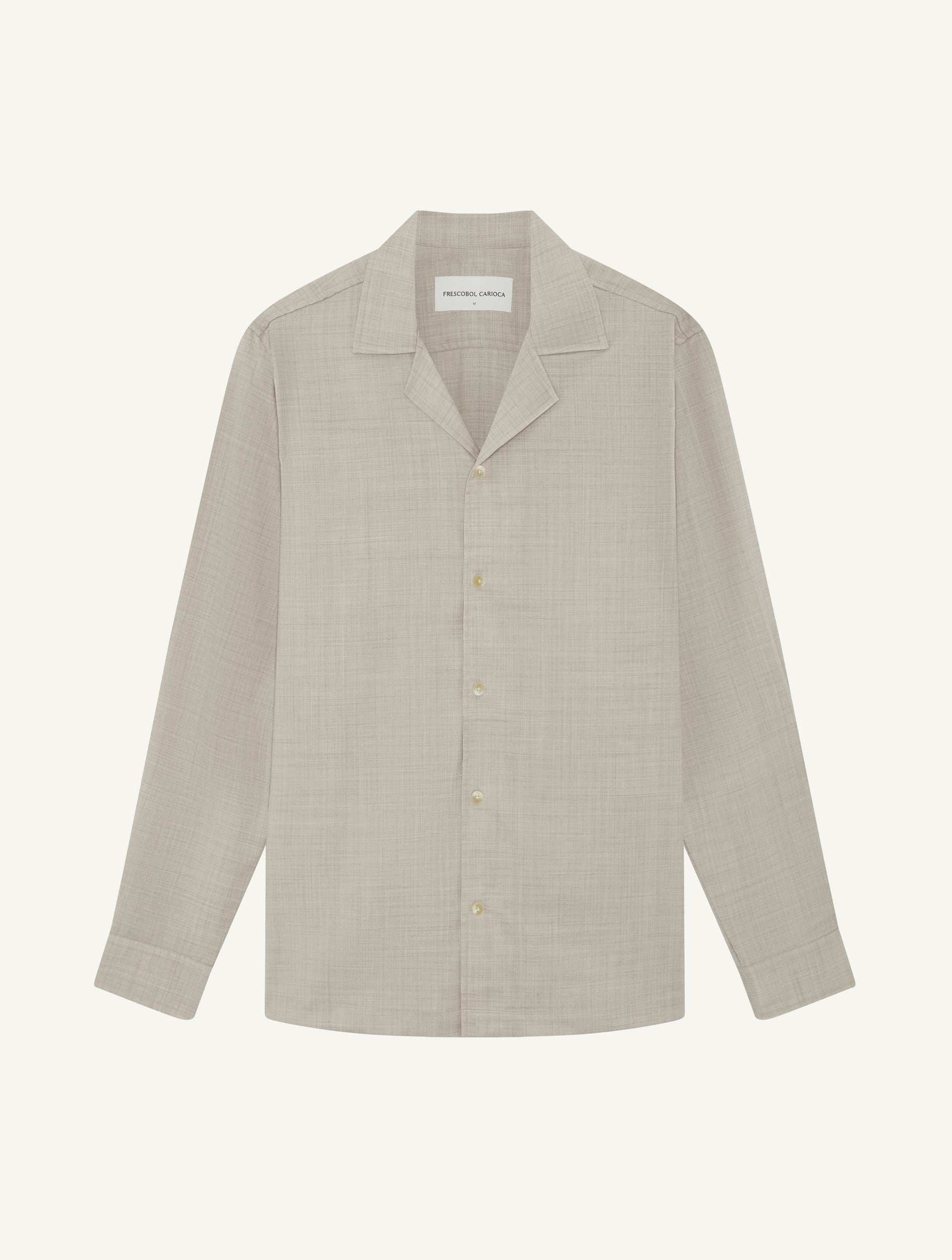 Safra Tropical Wool Shirt Sand - Hombre Amsterdam