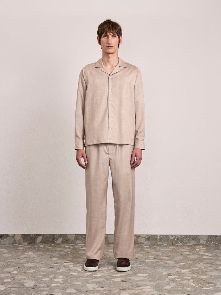 Safra Tropical Wool Shirt Sand - Hombre Amsterdam