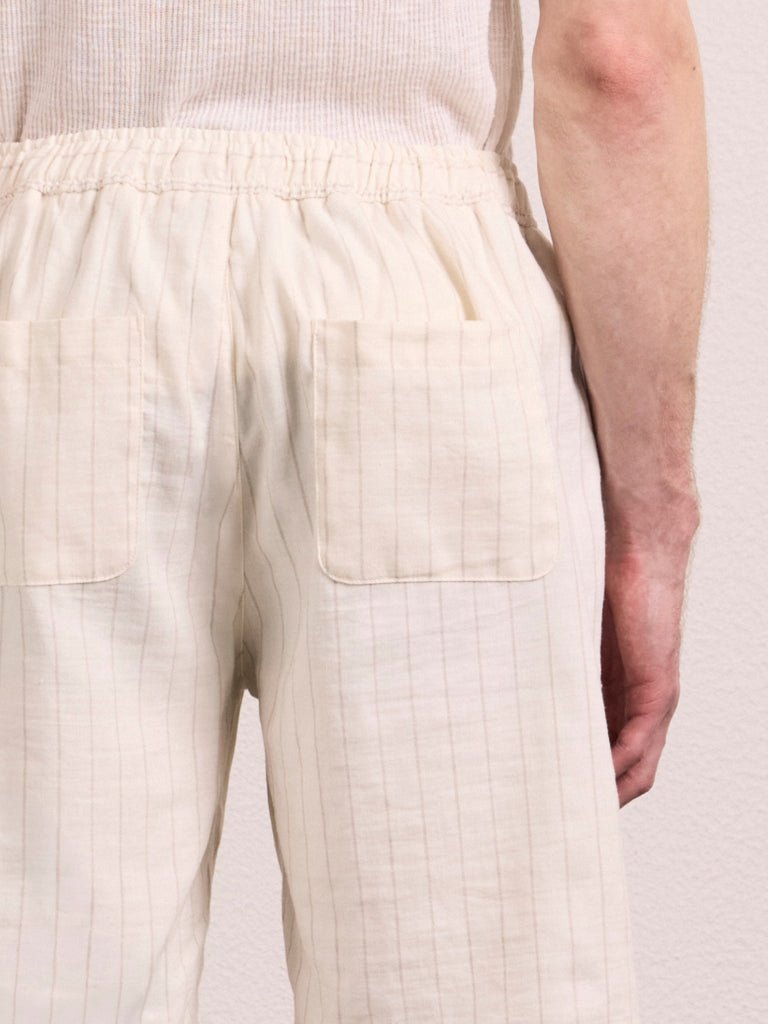 Sergio Linen Cotton Pinstripe Shorts - Hombre Amsterdam