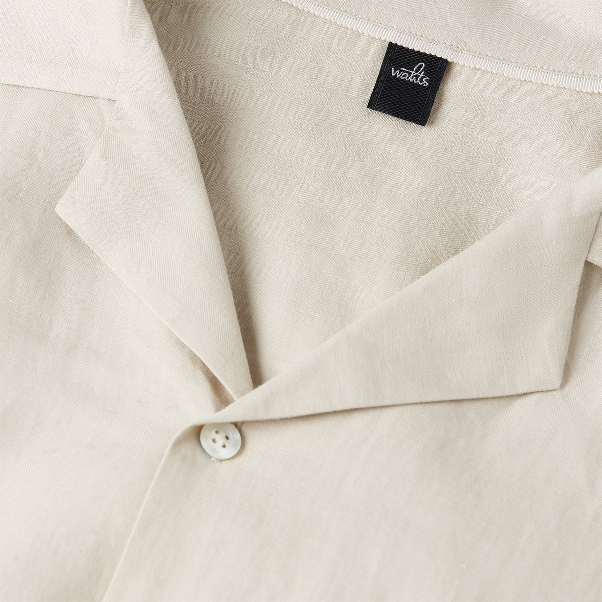 Stretch Linen Cotton Shirt Light Sand - Hombre Amsterdam