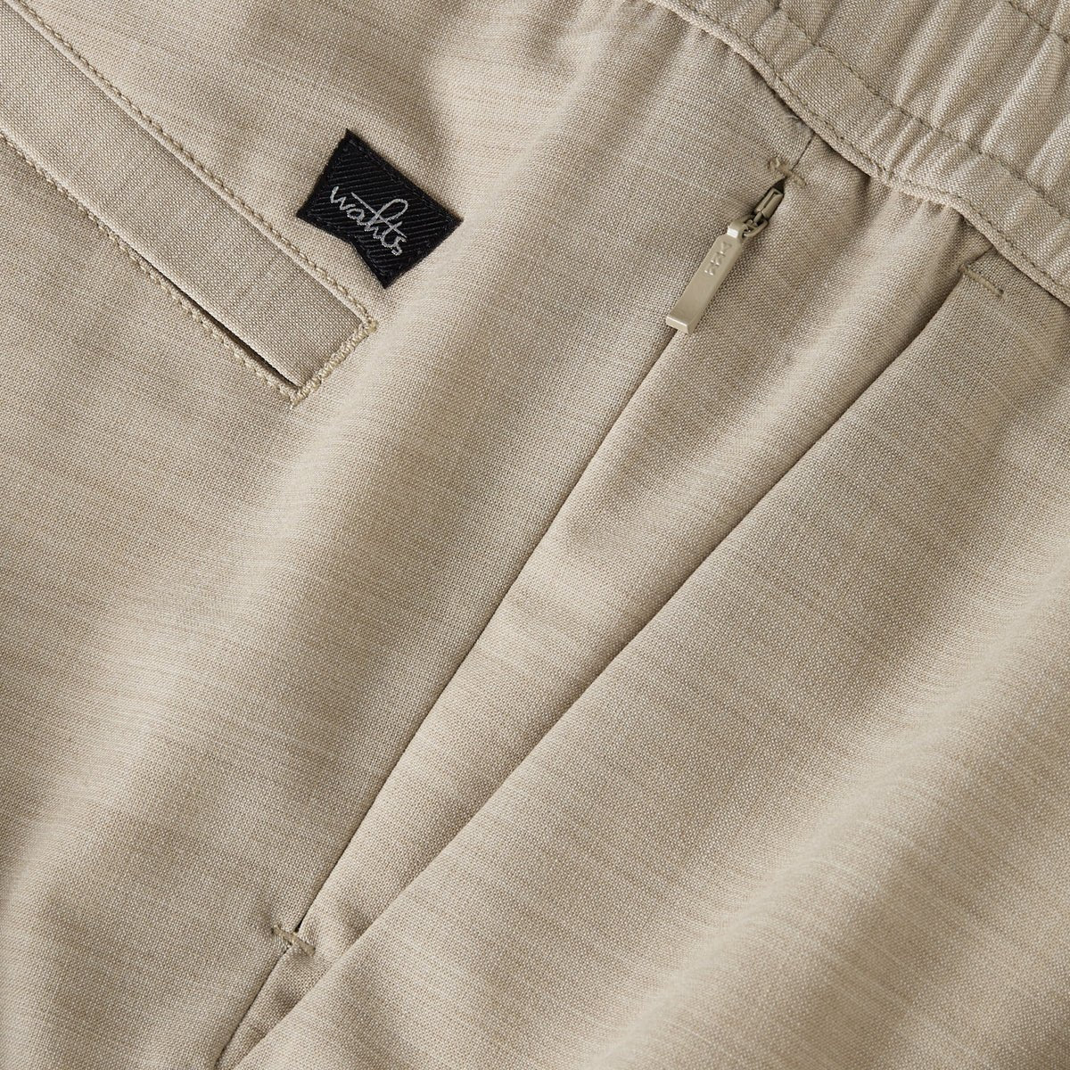 Summer Wool Pleated Comfort Trousers Light Sand Melange - Hombre Amsterdam
