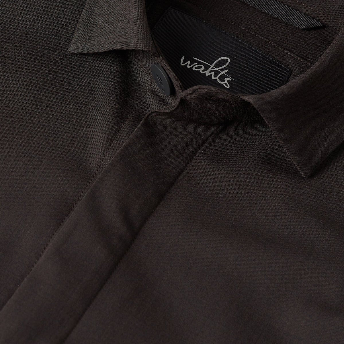 Summer Wool Shirt Jacket Dark Brown - Hombre Amsterdam