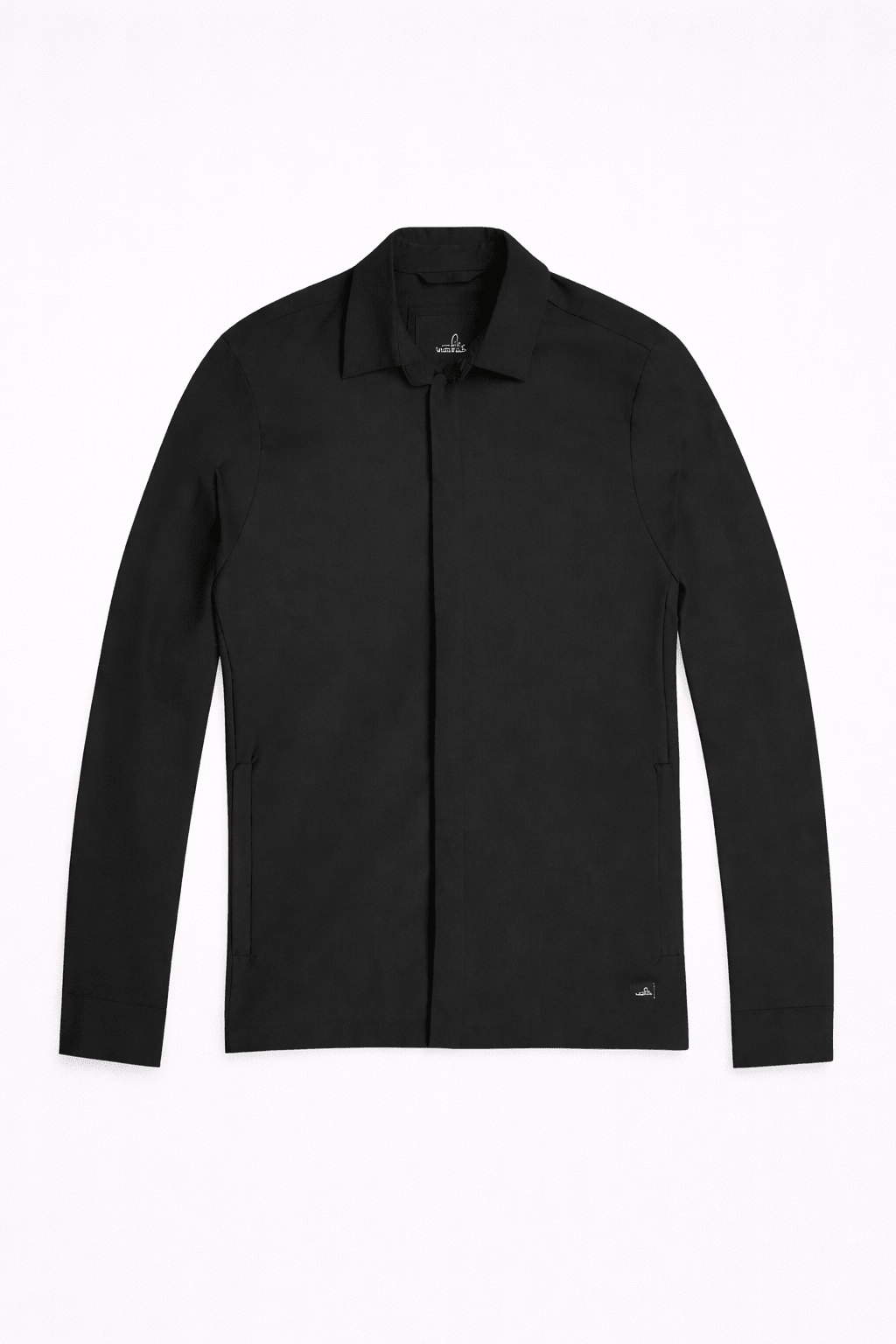 Summer Wool Shirt Jacket Pure Black - Hombre Amsterdam