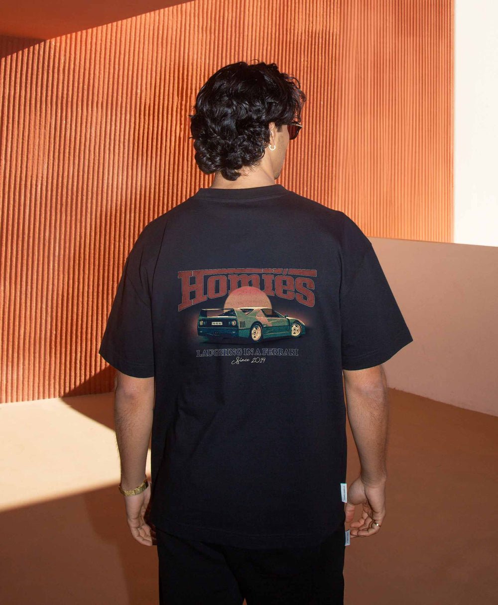 Sunset Boulevard T-Shirt Black - Hombre Amsterdam