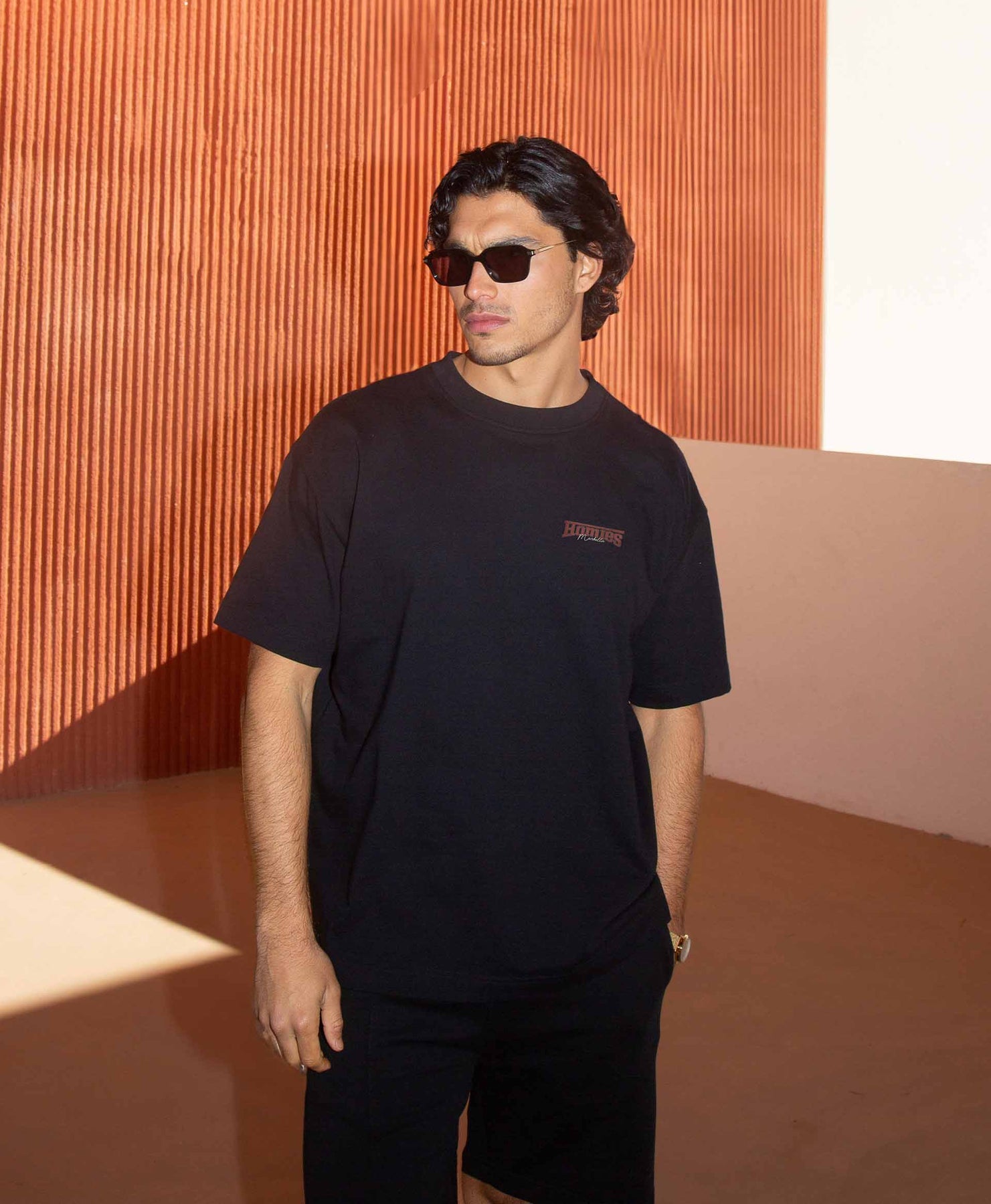 Sunset Boulevard T-Shirt Black - Hombre Amsterdam