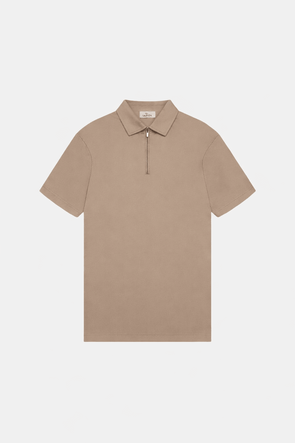 Supima Zip Collar Lead Grey - Hombre Amsterdam
