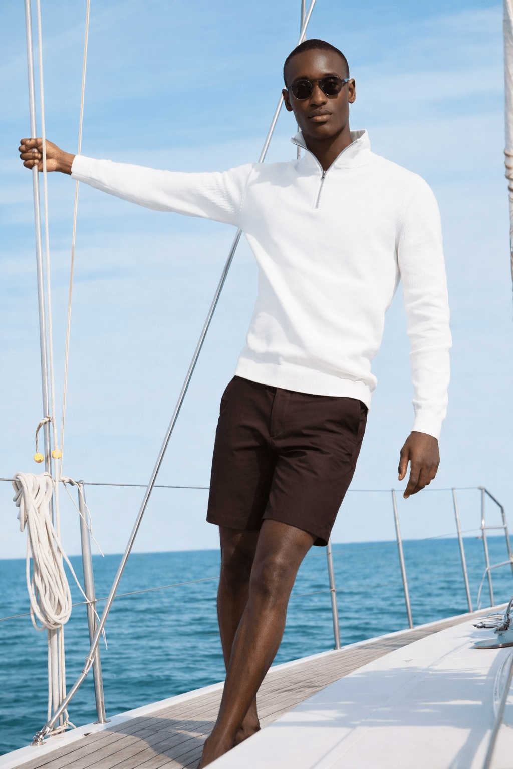 Tech Stretch Travel Shorts Dark Brown - Hombre Amsterdam