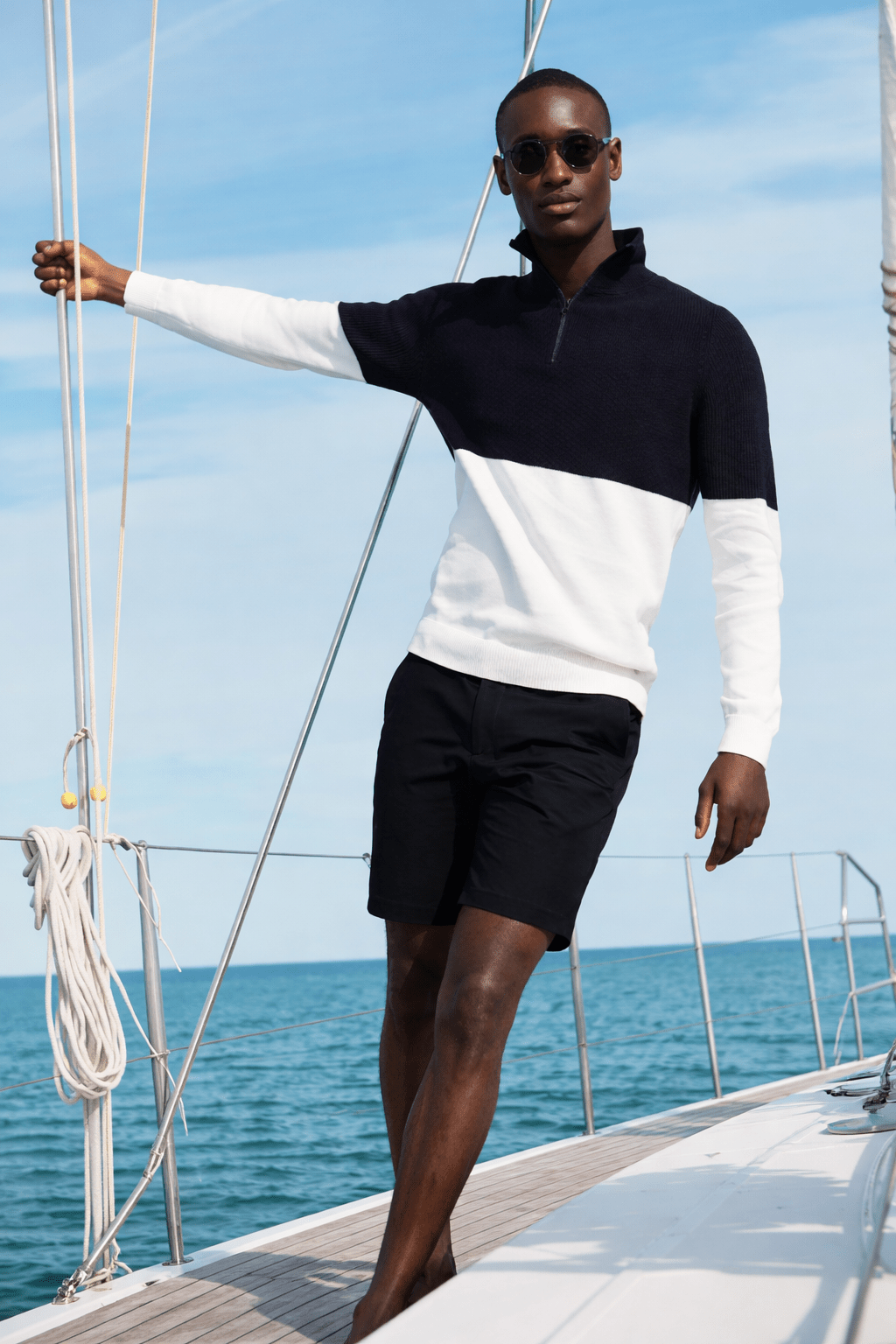 Tech Stretch Travel Shorts Pure Black - Hombre Amsterdam
