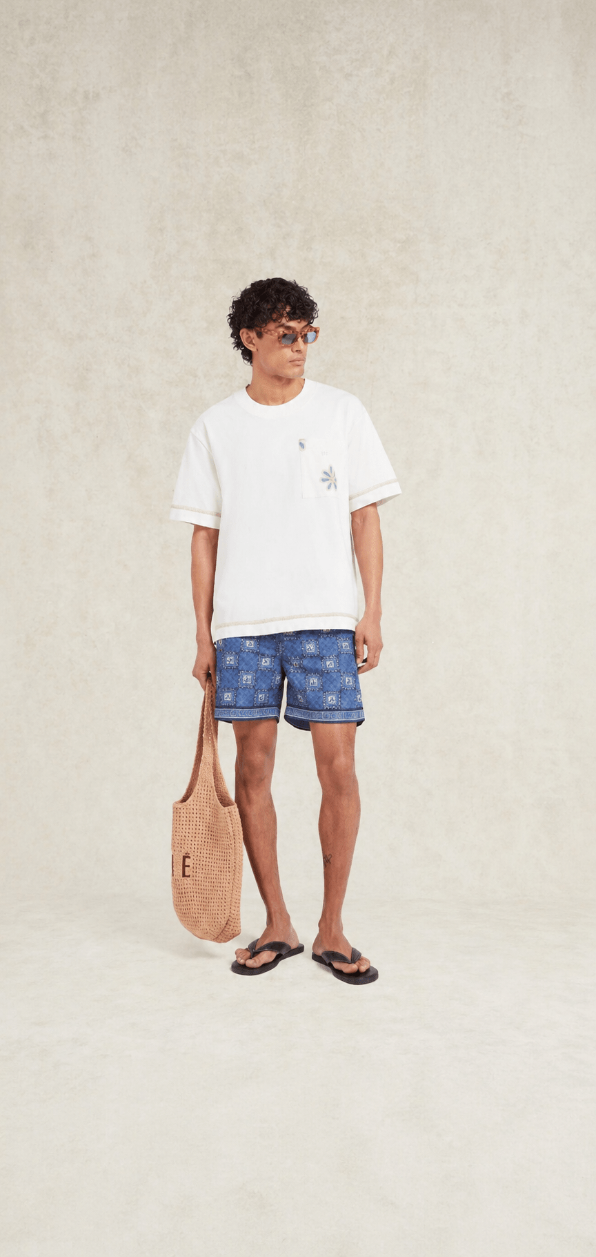 Telha Print Oceano Swimshorts Navy - Hombre Amsterdam