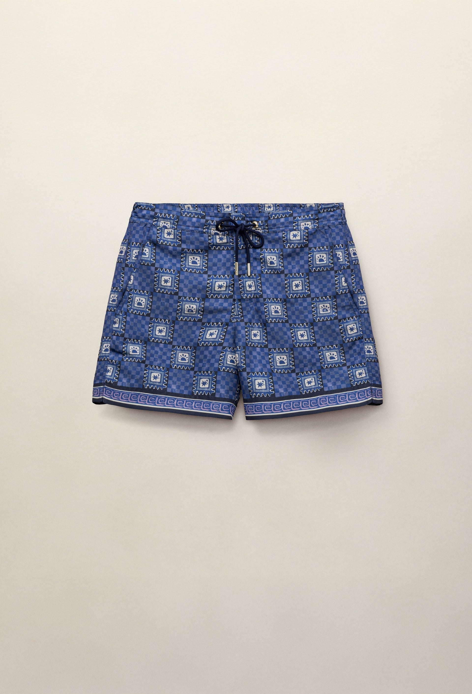 Telha Print Oceano Swimshorts Navy - Hombre Amsterdam