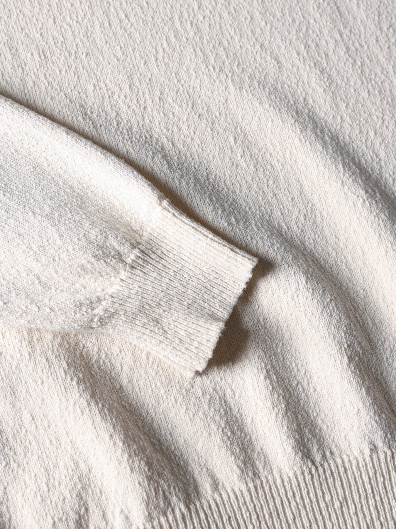 Textured Knit Polo Ecru - Hombre Amsterdam