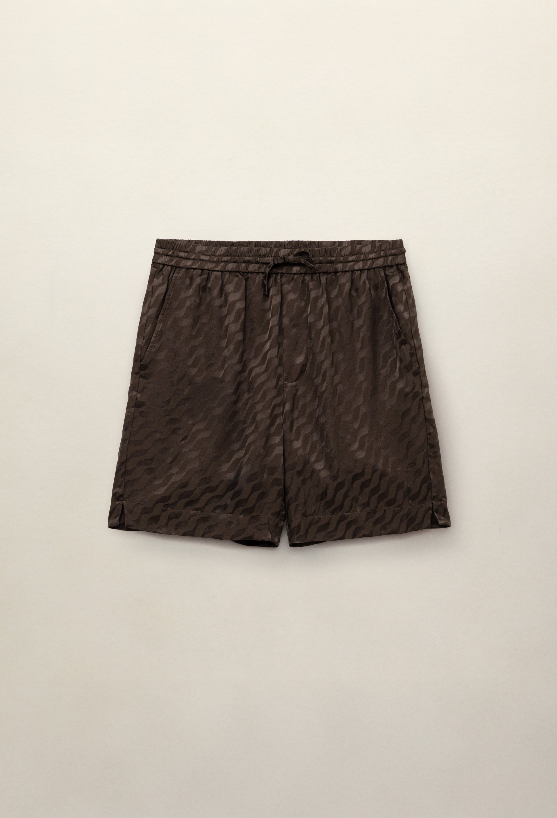 Tidello Jacquard short Chocolate brown- Hombre Amsterdam