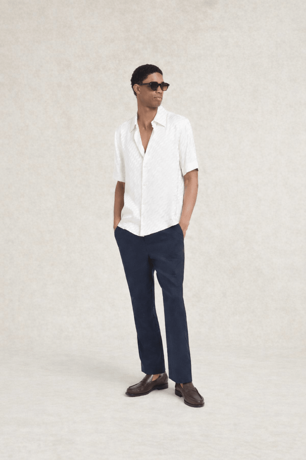 Tidello Short Sleeve Shirt Ivory - Hombre Amsterdam