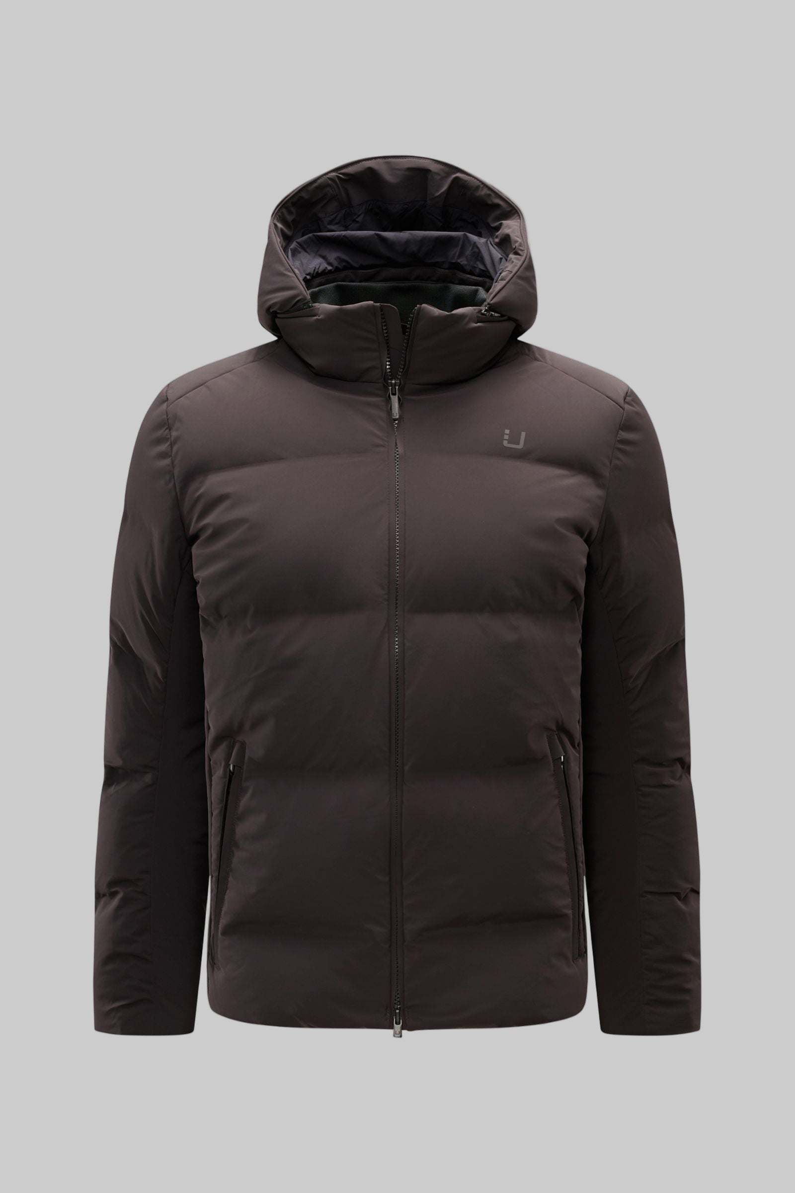 UBR BOLT DOWN JACKET ESPRESSO BROWN WATERPROOF REMOVABLE HOOD- Hombre Amsterdam