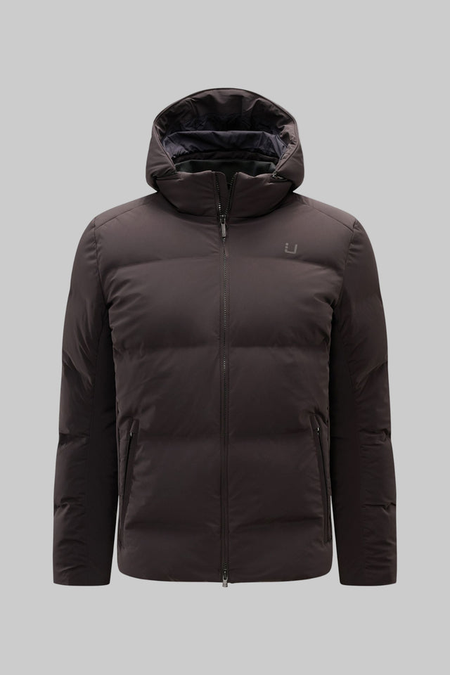 UBR BOLT DOWN JACKET ESPRESSO BROWN WATERPROOF REMOVABLE HOOD- Hombre Amsterdam