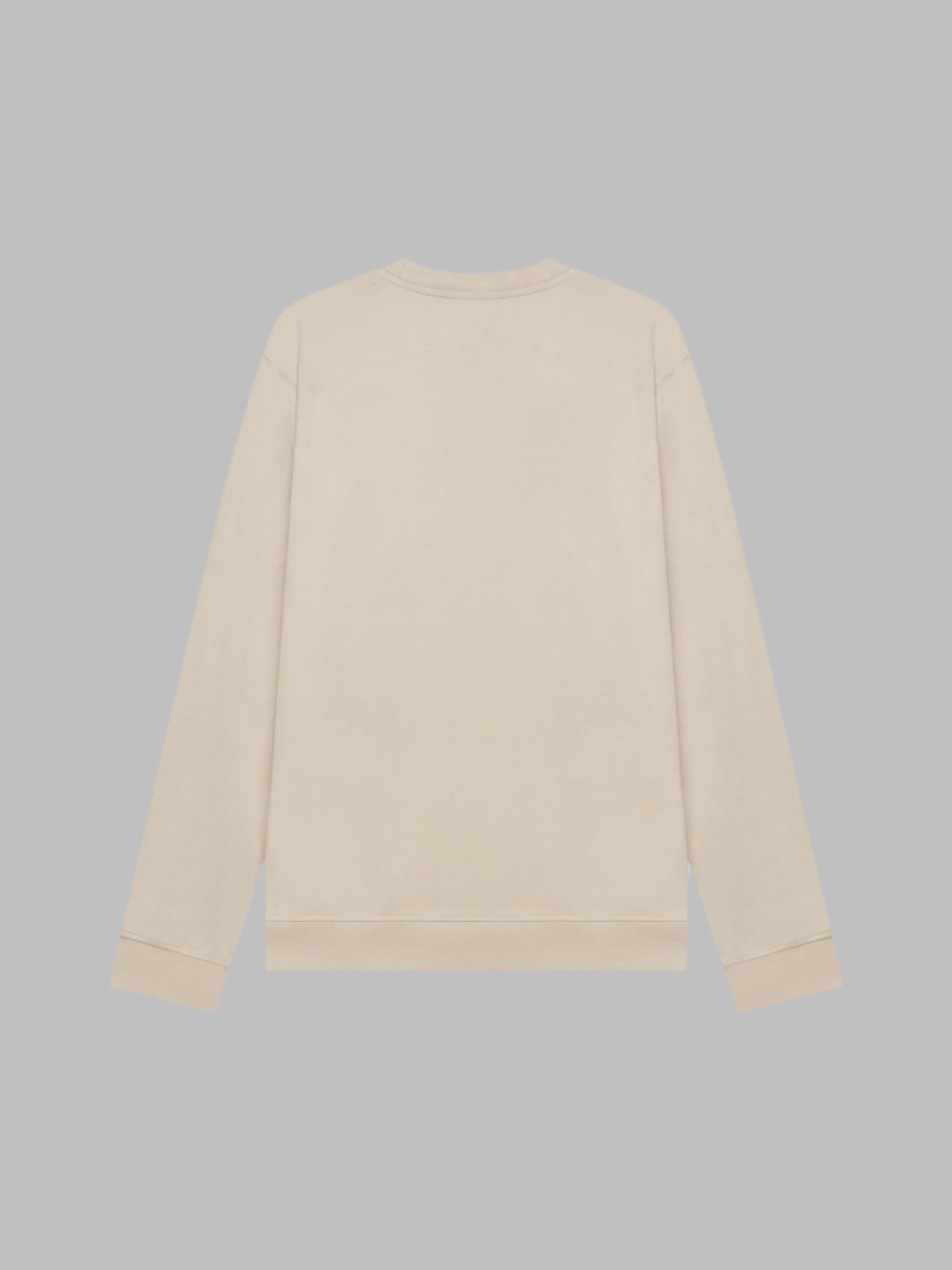 VALENZA HEAVY SUPIMA SWEAT BEIGE WITH CREW NECK - Hombre Amsterdam