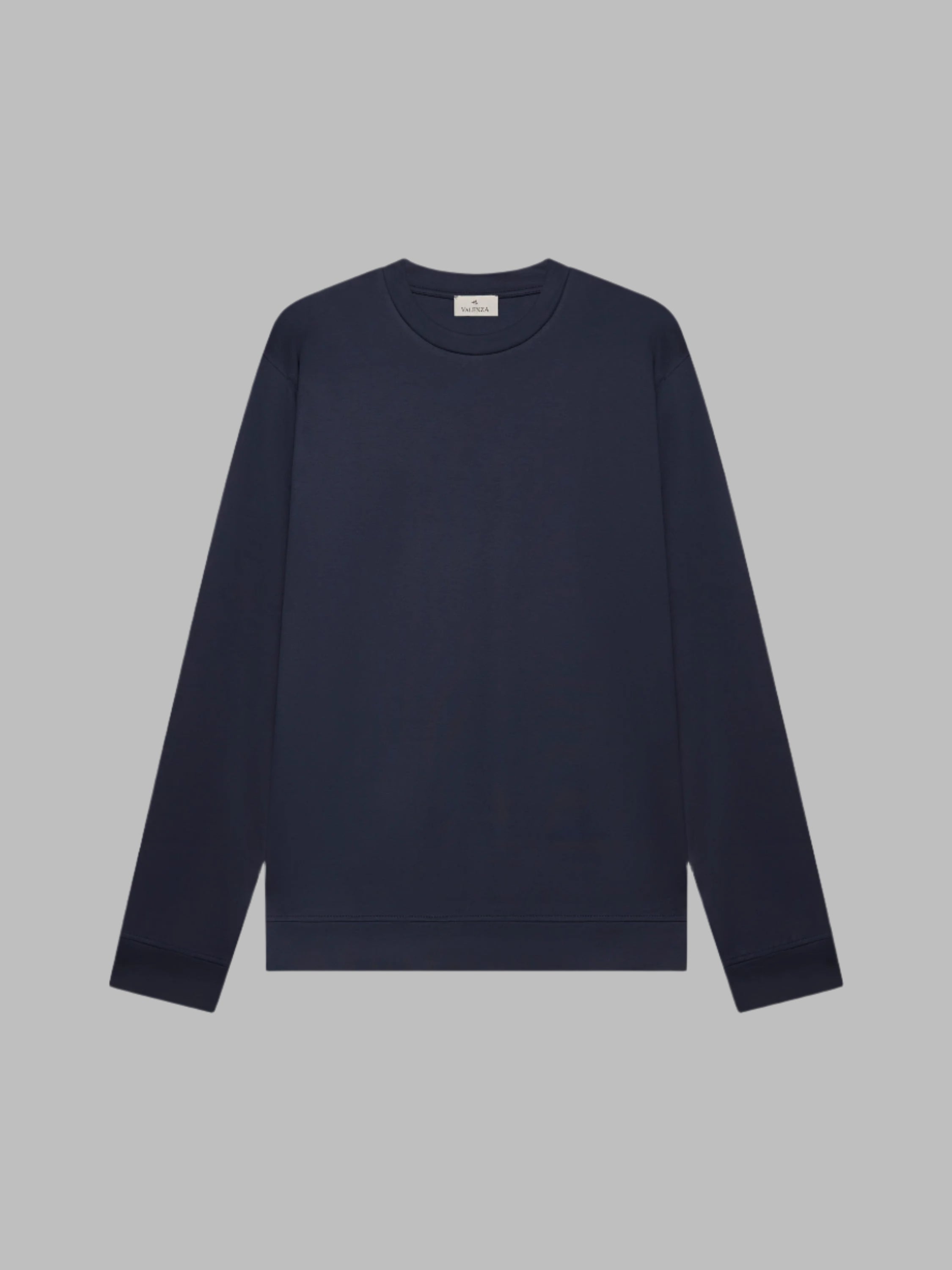 VALENZA HEAVY SUPIMA SWEAT NAVY CREW NECK - Hombre Amsterdam