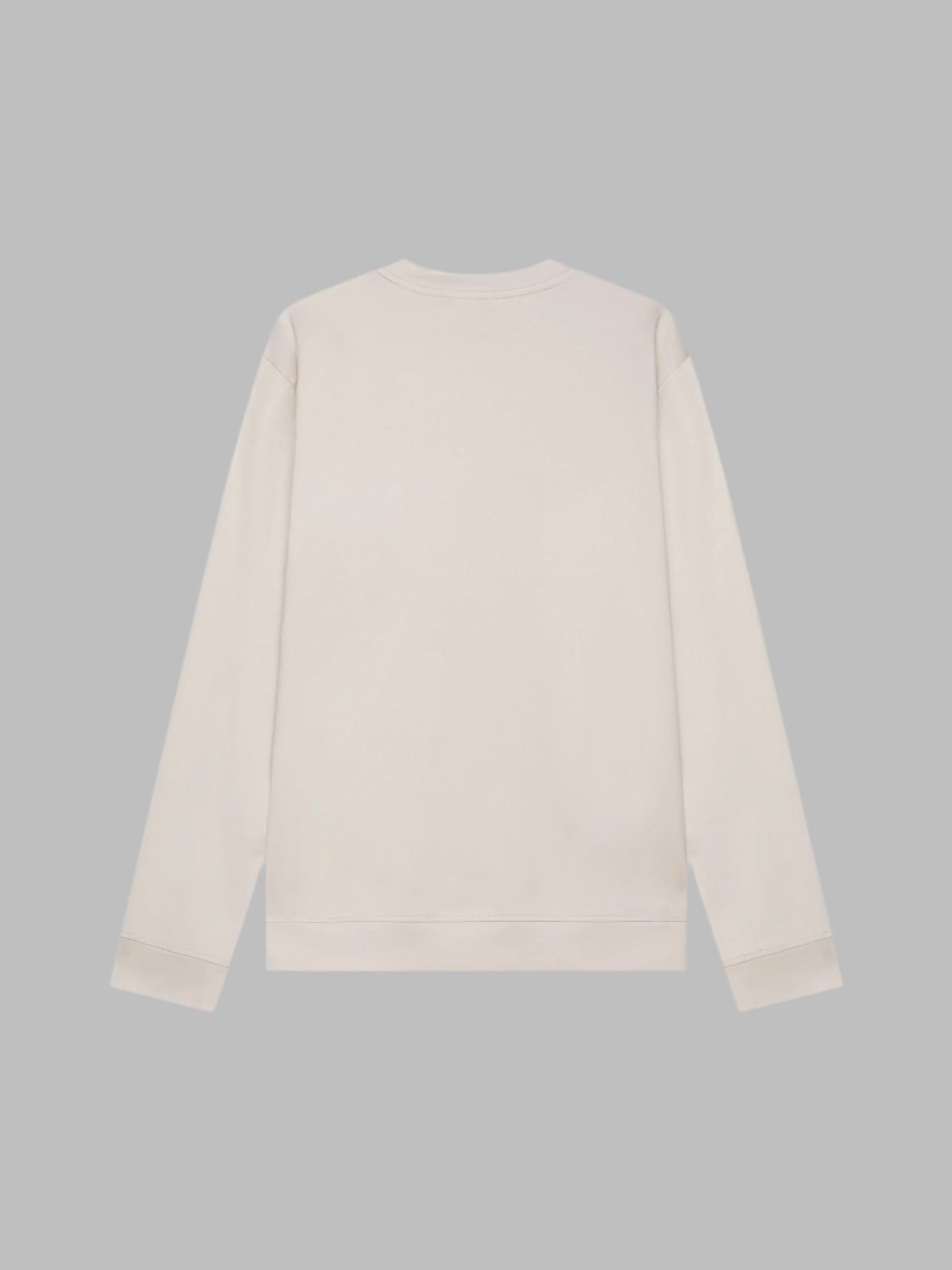 VALENZA HEAVY SUPIMA SWEAT PEARL GREY WITH CREW NECK - Hombre Amsterdam