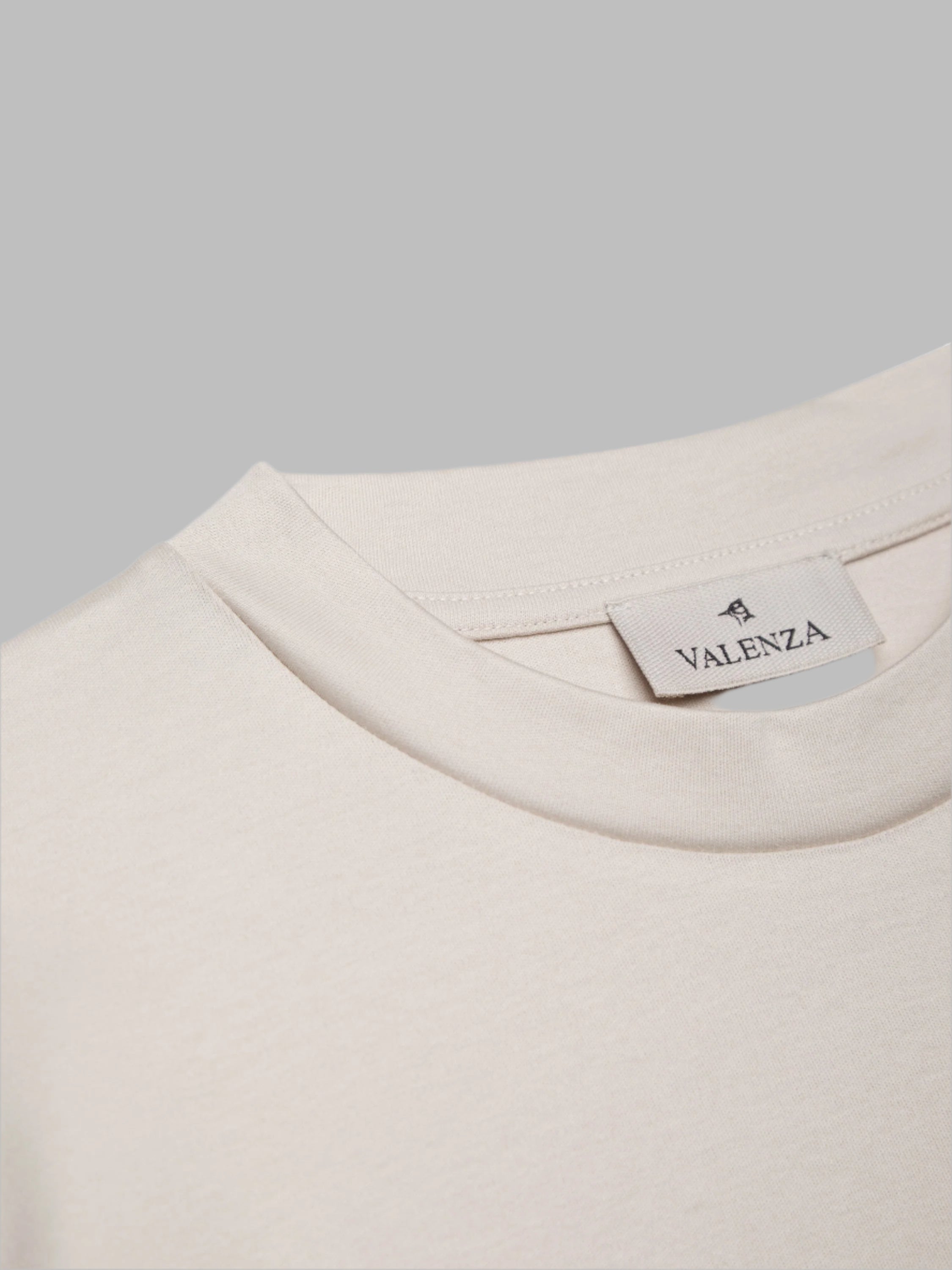 VALENZA HEAVY SUPIMA SWEAT PEARL GREY WITH CREW NECK - Hombre Amsterdam