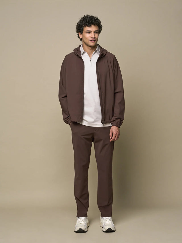 valenza hooded blouson brown