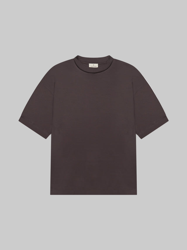 VALENZA INTERLOCK SUPIMA T - SHIRT ASPHALT OVERSIZED - Hombre Amsterdam