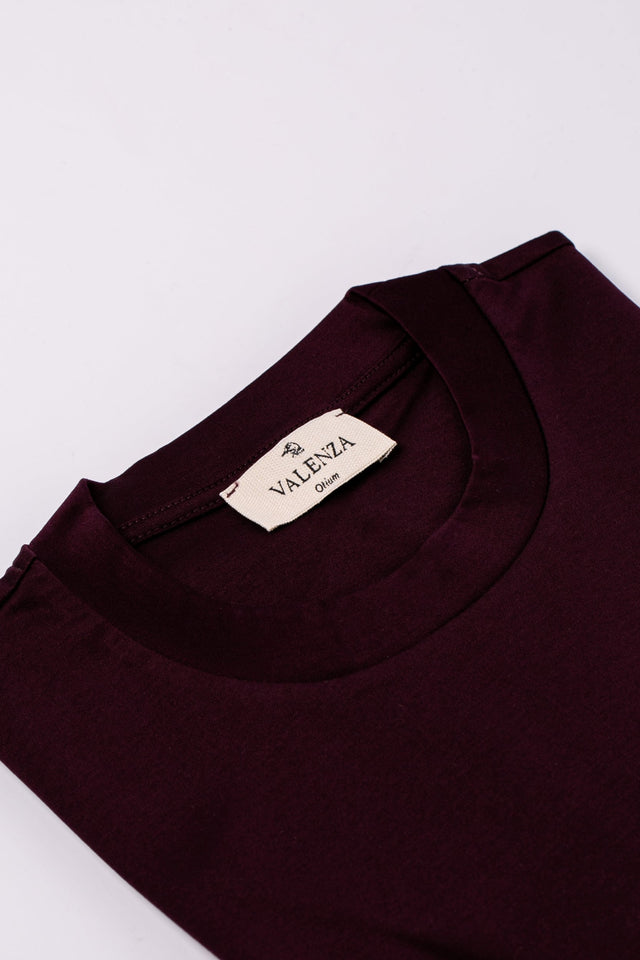 VALENZA INTERLOCK SUPIMA T - SHIRT BURGUNDY - Hombre Amsterdam