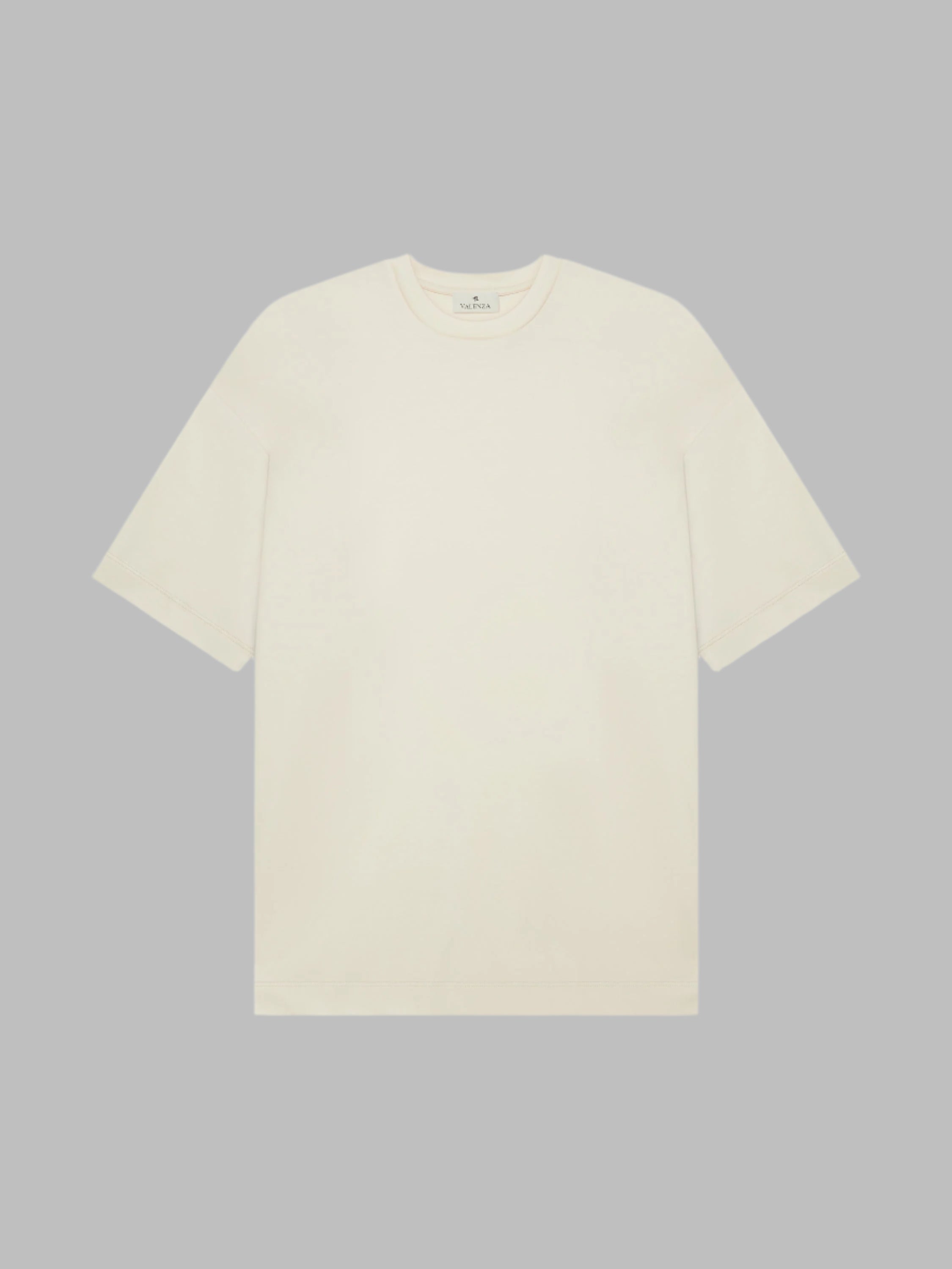 VALENZA INTERLOCK SUPIMA T - SHIRT CREAM SHORT SLEEVE AND CREW NECK - Hombre Amsterdam