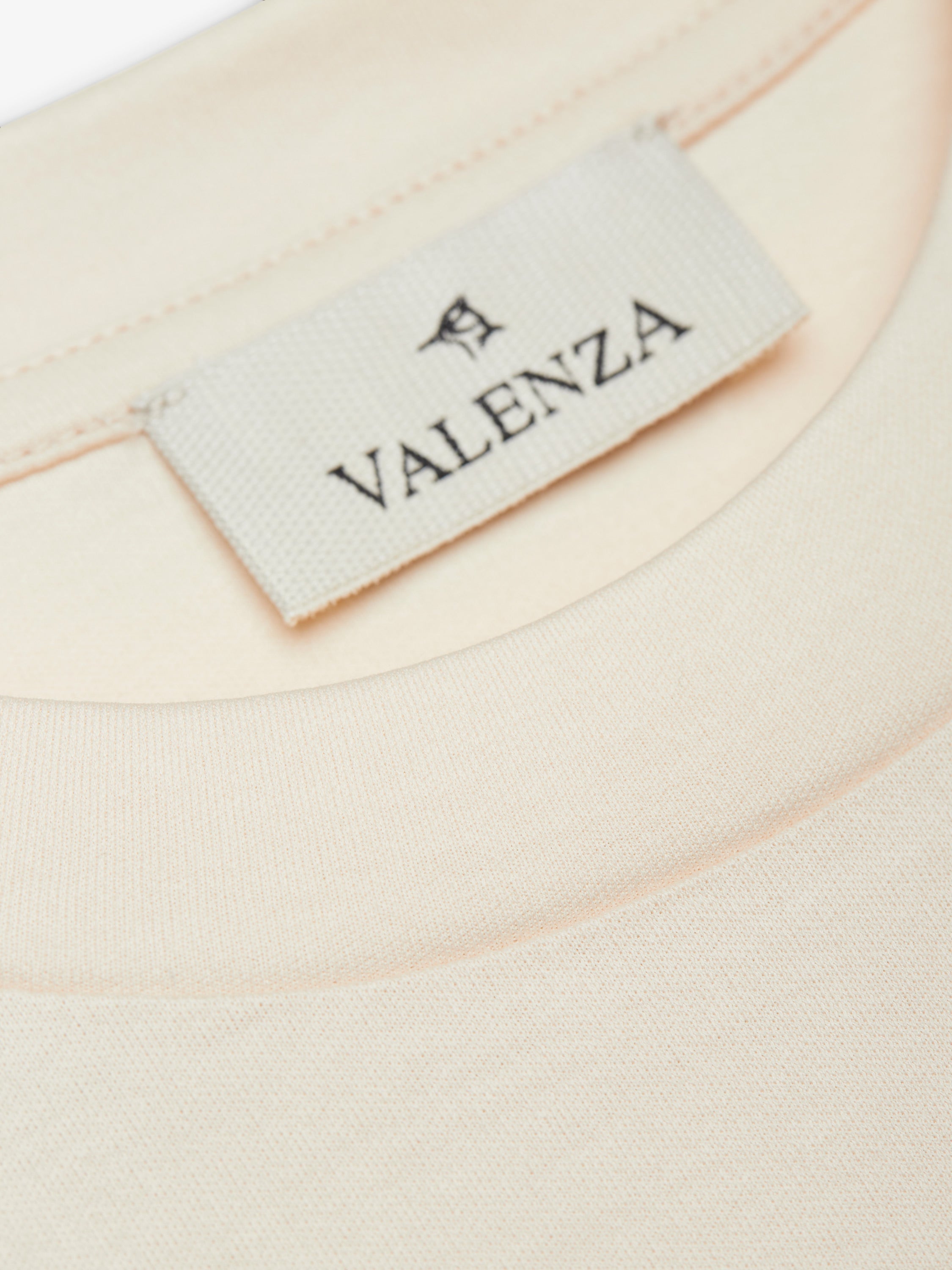 VALENZA INTERLOCK SUPIMA T - SHIRT CREAM SHORT SLEEVE AND CREW NECK - Hombre Amsterdam