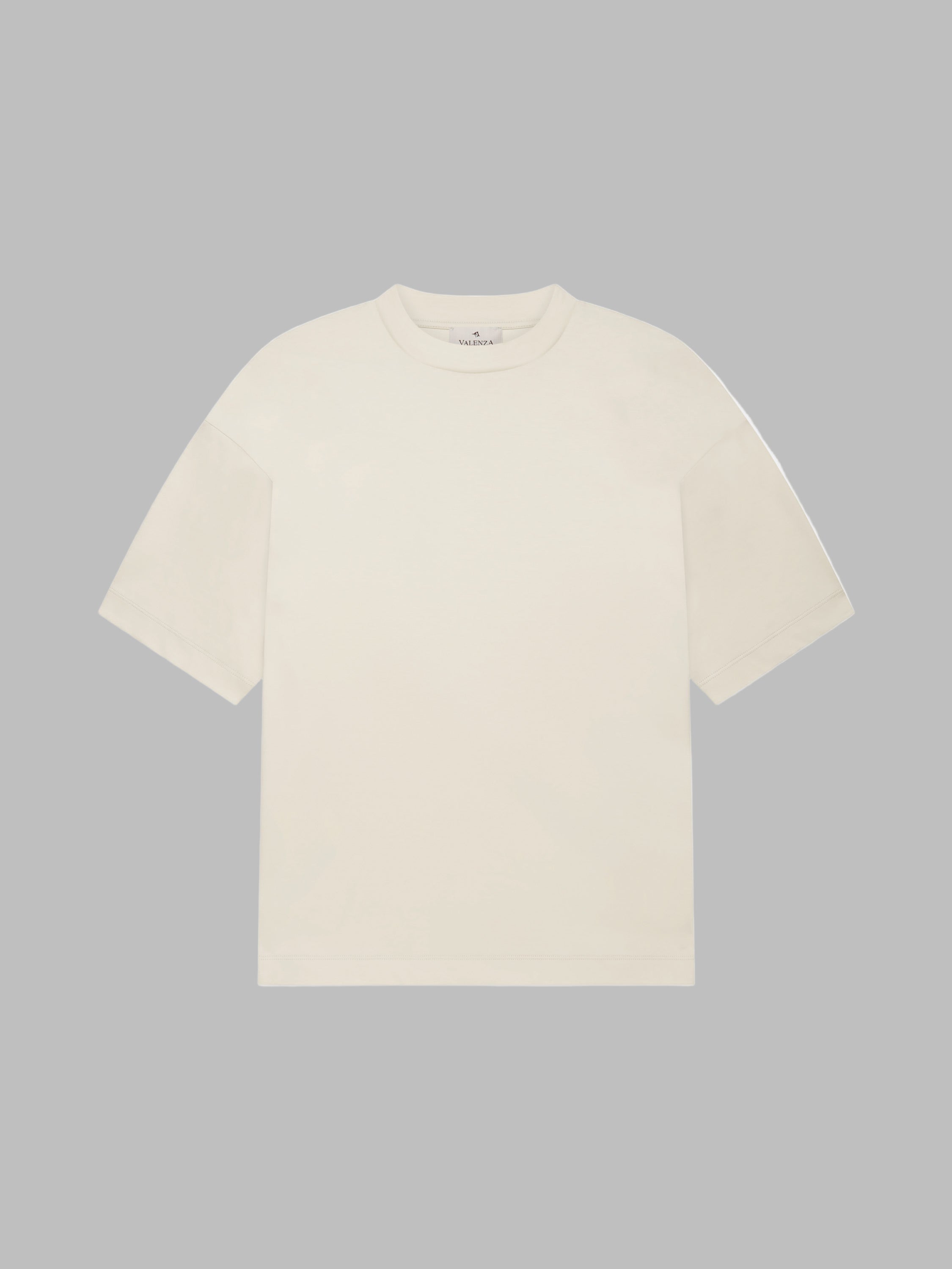 VALENZA INTERLOCK SUPIMA T - SHIRT CREAM OVERSIZED - Hombre Amsterdam