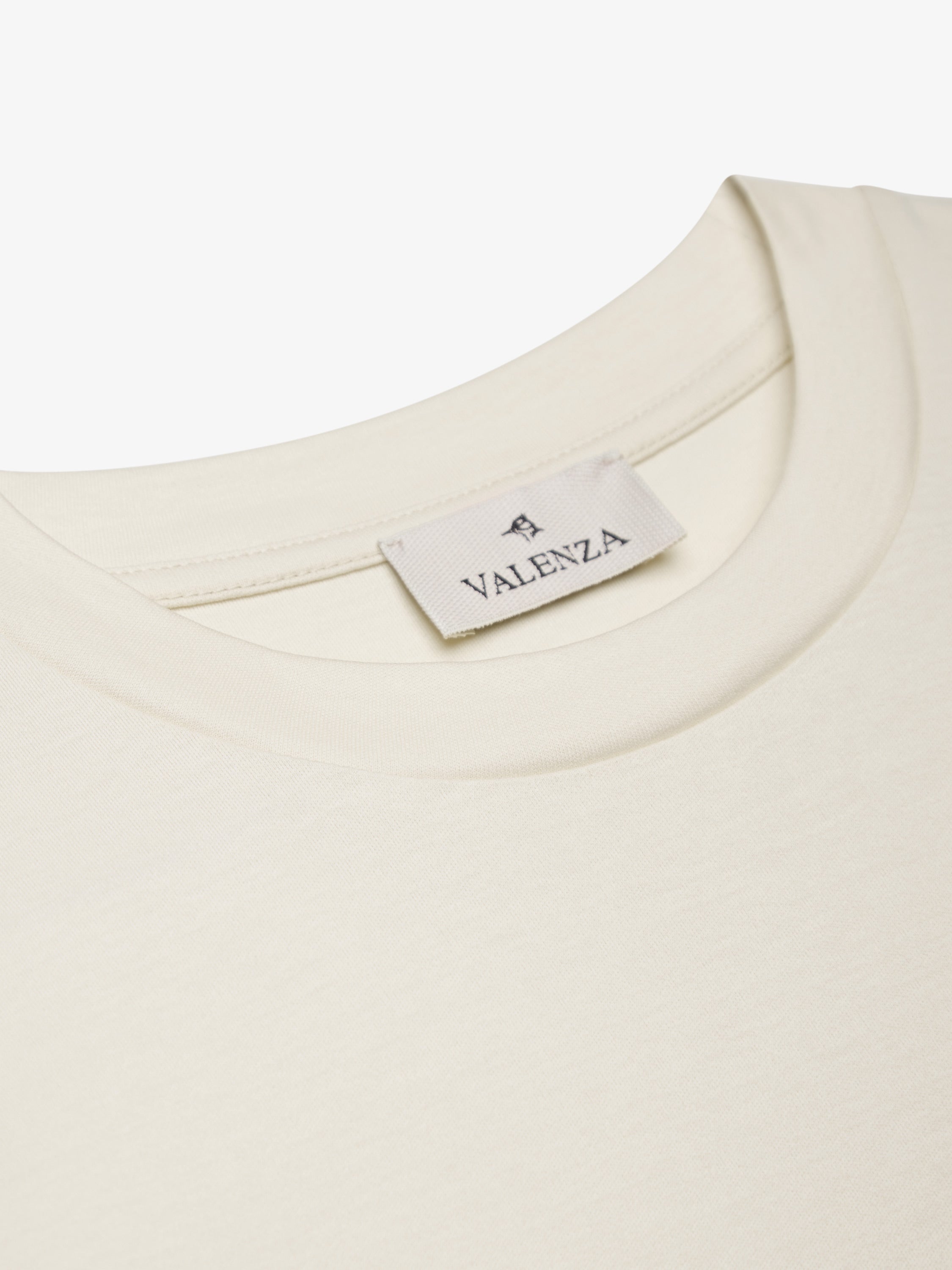 VALENZA INTERLOCK SUPIMA T - SHIRT CREAM OVERSIZED - Hombre Amsterdam