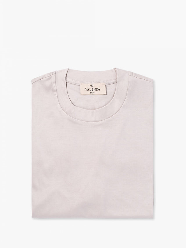 VALENZA INTERLOCK SUPIMA T - SHIRT PEARL GREY - Hombre Amsterdam