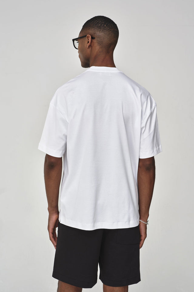 VALENZA INTERLOCK SUPIMA T - SHIRT WHITE OVERSIZED - Hombre Amsterdam