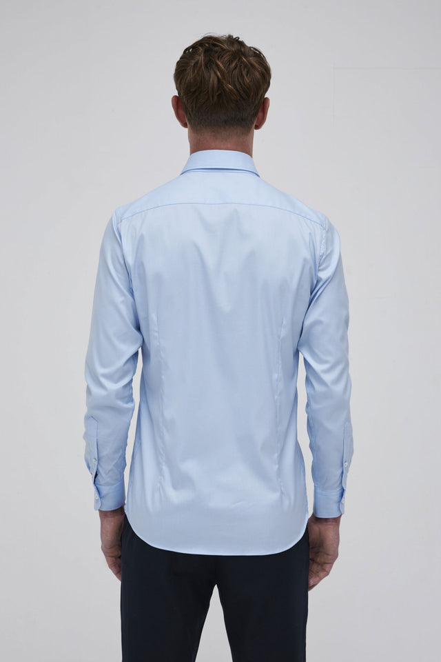 VALENZA SHIRT STRETCH TWILL LIGHT BLUE - Hombre Amsterdam