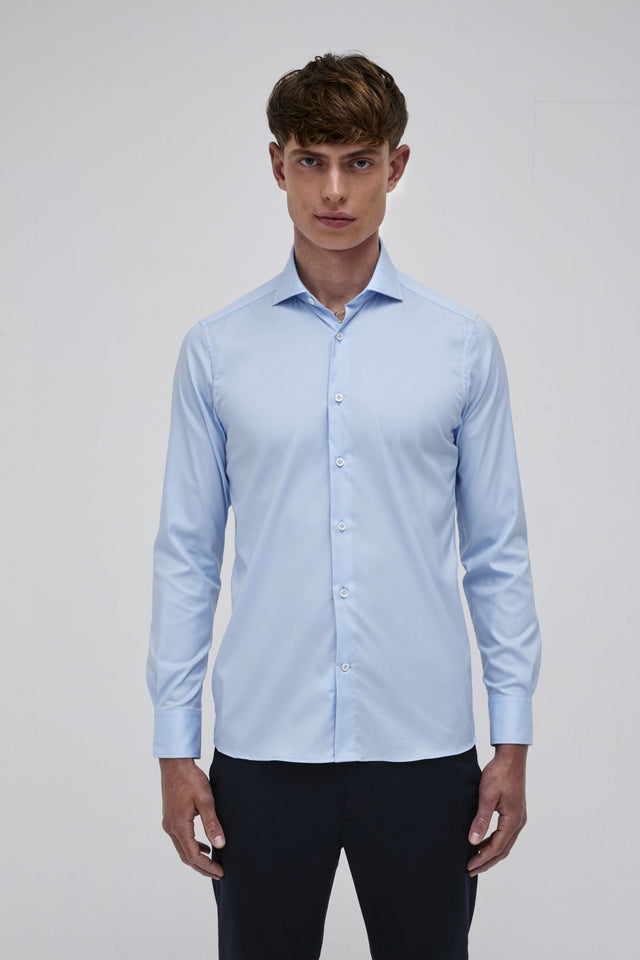 VALENZA SHIRT STRETCH TWILL LIGHT BLUE - Hombre Amsterdam