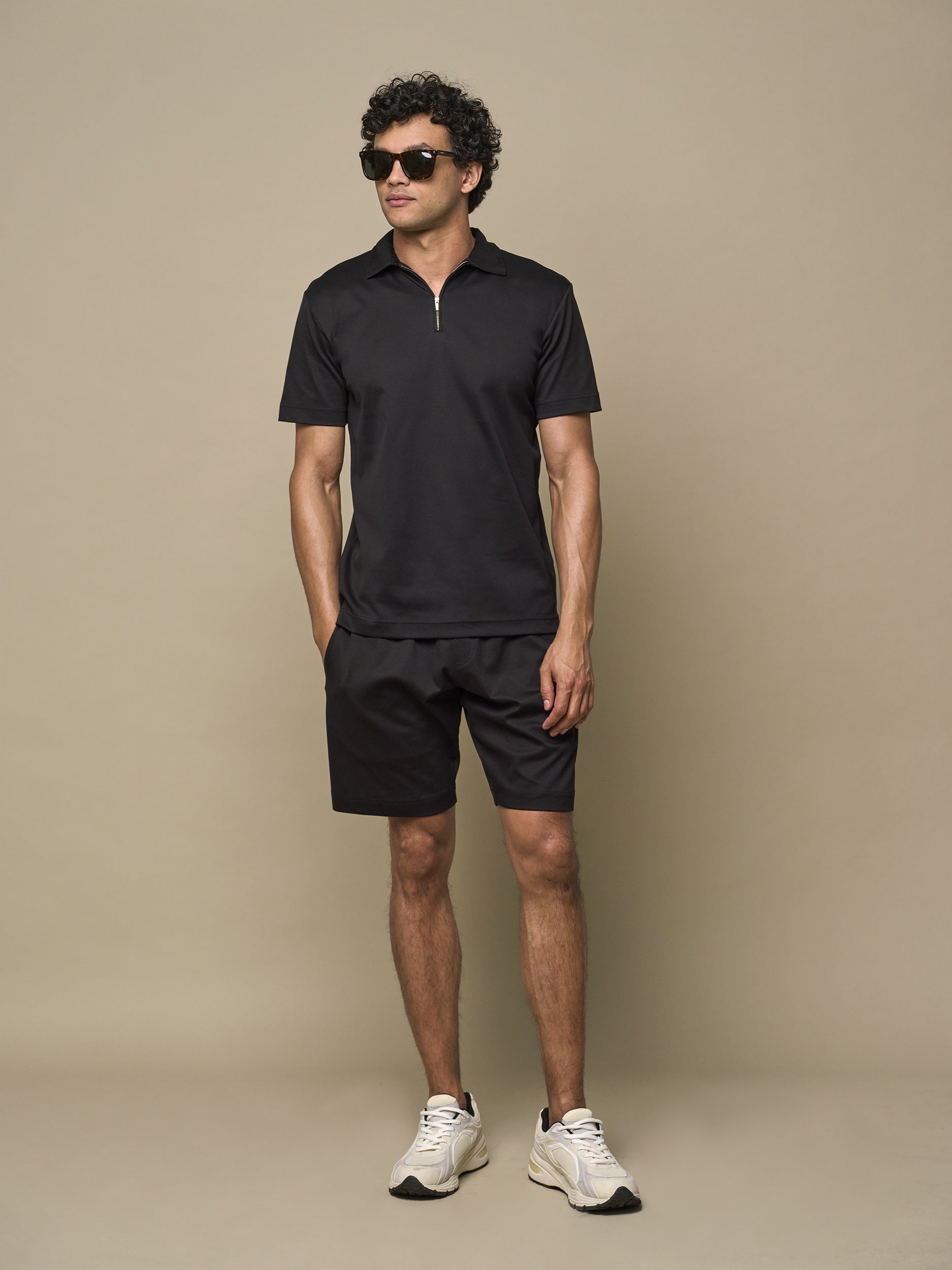 VALENZA SUPIMA BERMUDA SHORT BLACK - Hombre Amsterdam