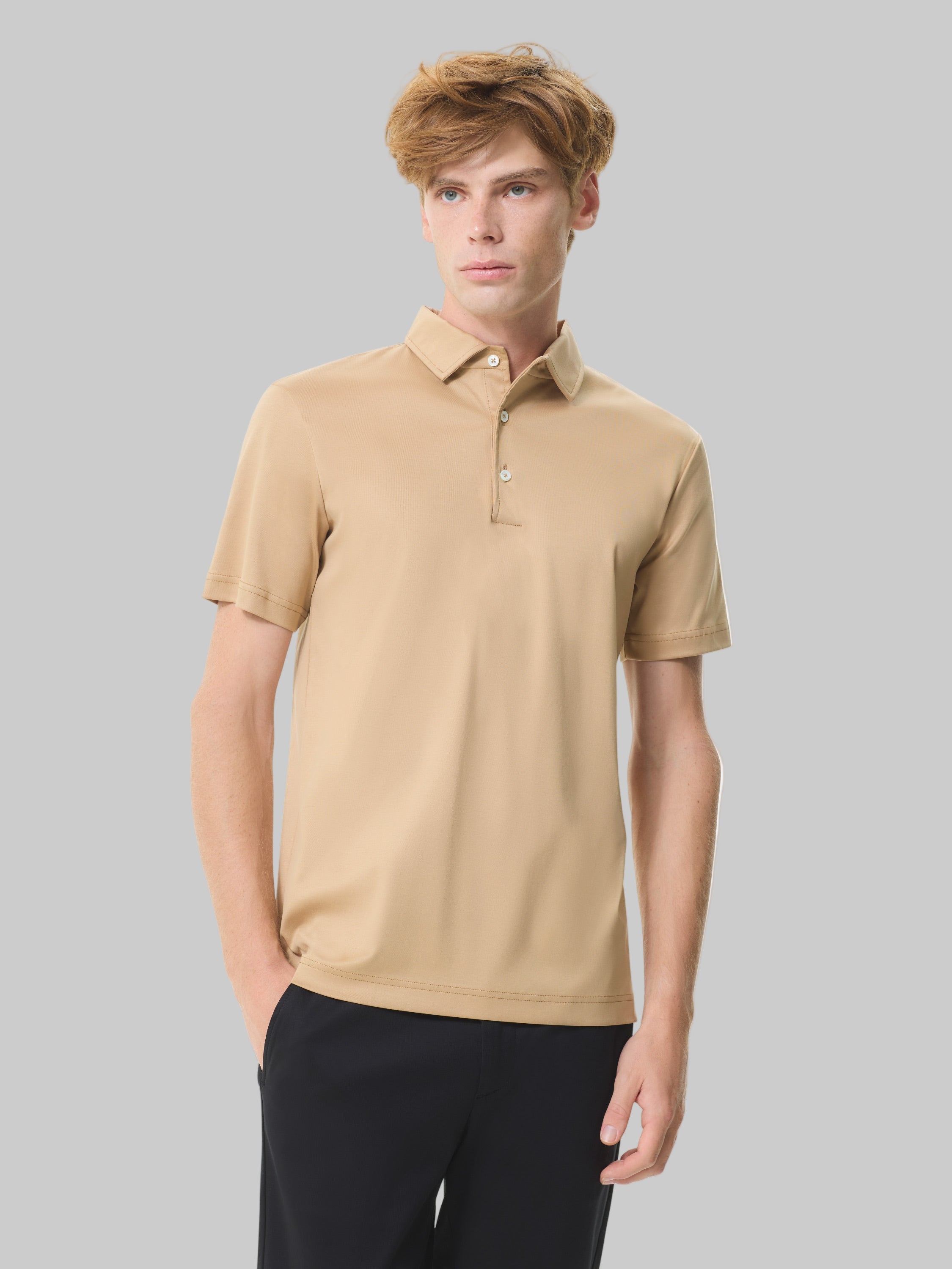 VALENZA SUPIMA COTTON POLO HAZELNUT - Hombre Amsterdam