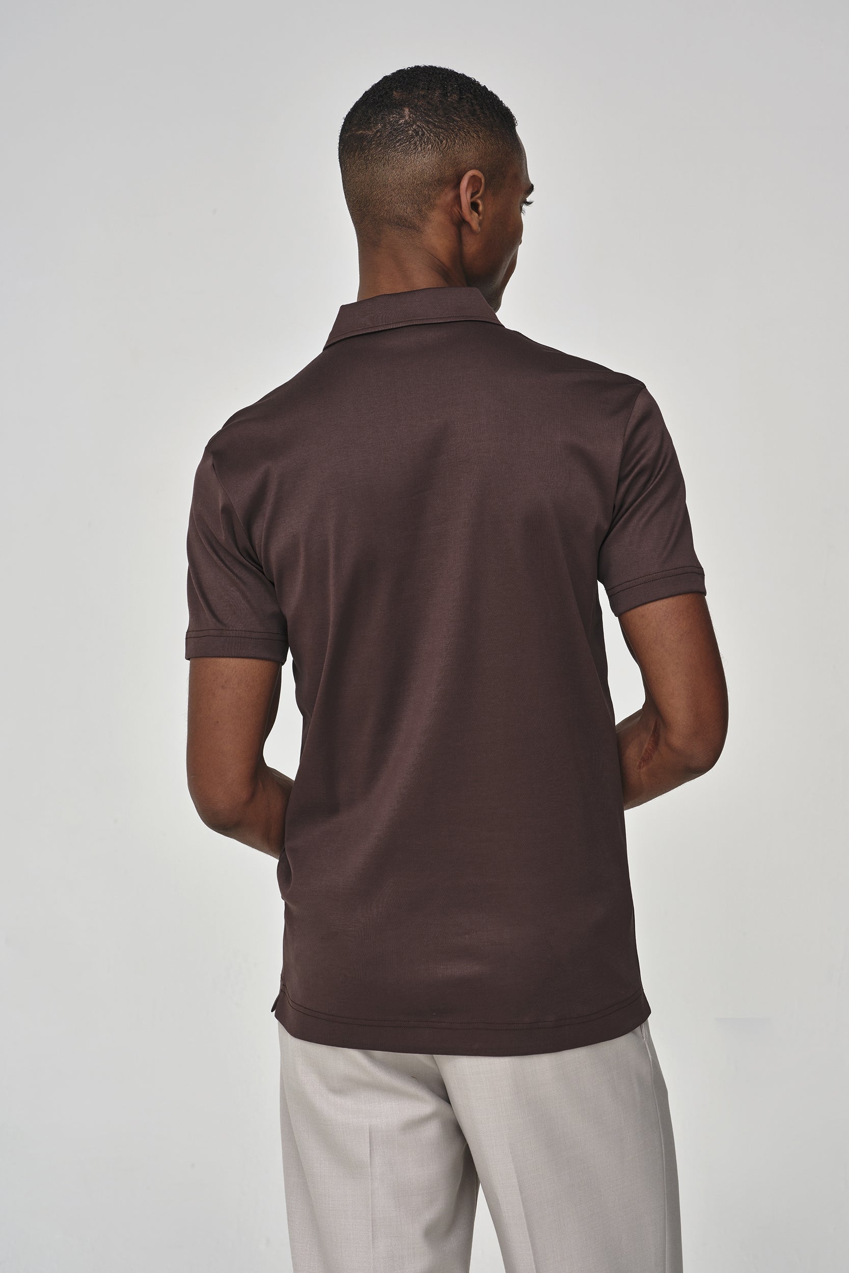 VALENZA SUPIMA COTTON  POLO EBONY BROWN - Hombre Amsterdam