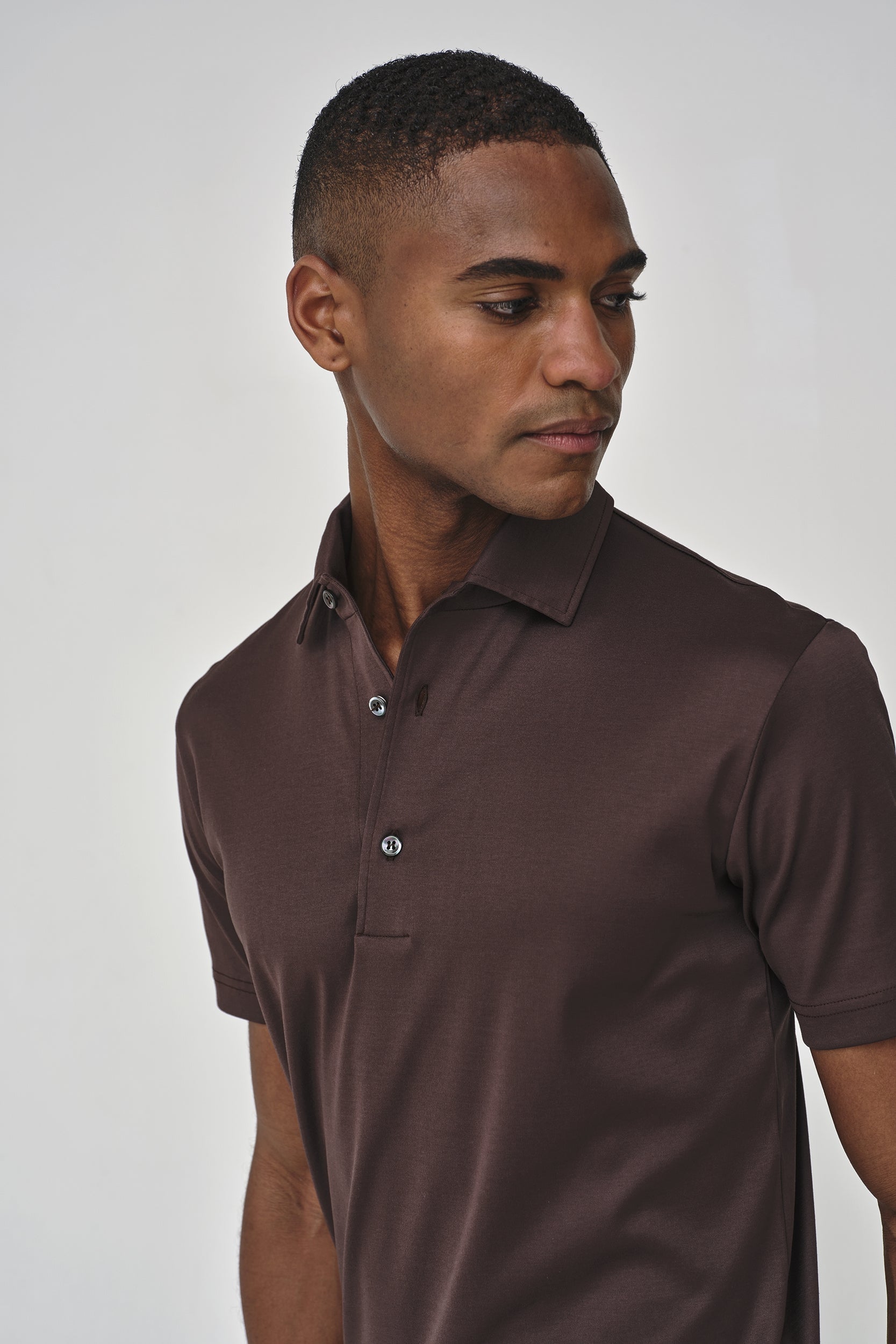 VALENZA SUPIMA COTTON POLO EBONY BROWN - Hombre Amsterdam
