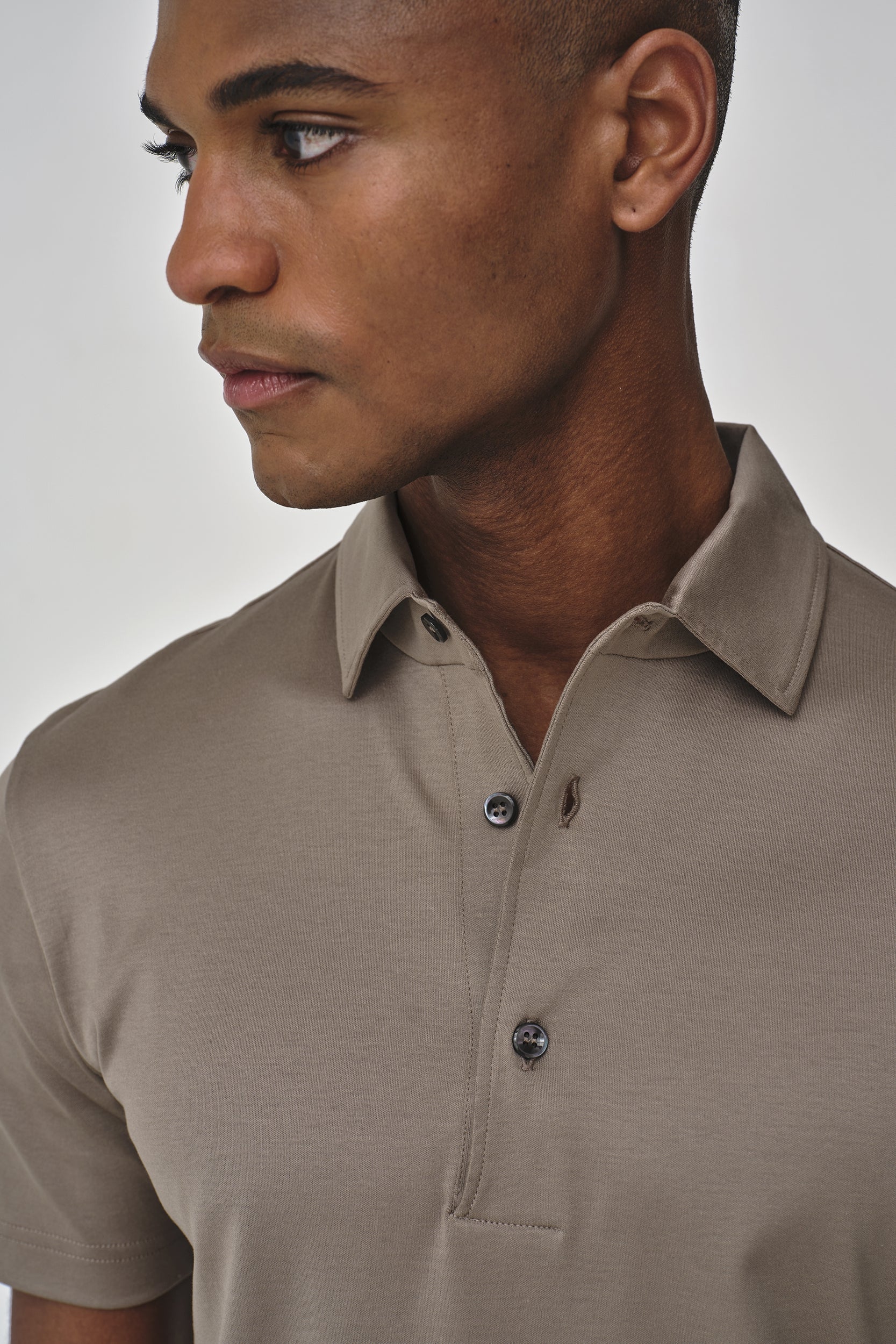 VALENZA SUPIMA COTTON POLO LEAD GREY SHORT SLEEVES- Hombre Amsterdam