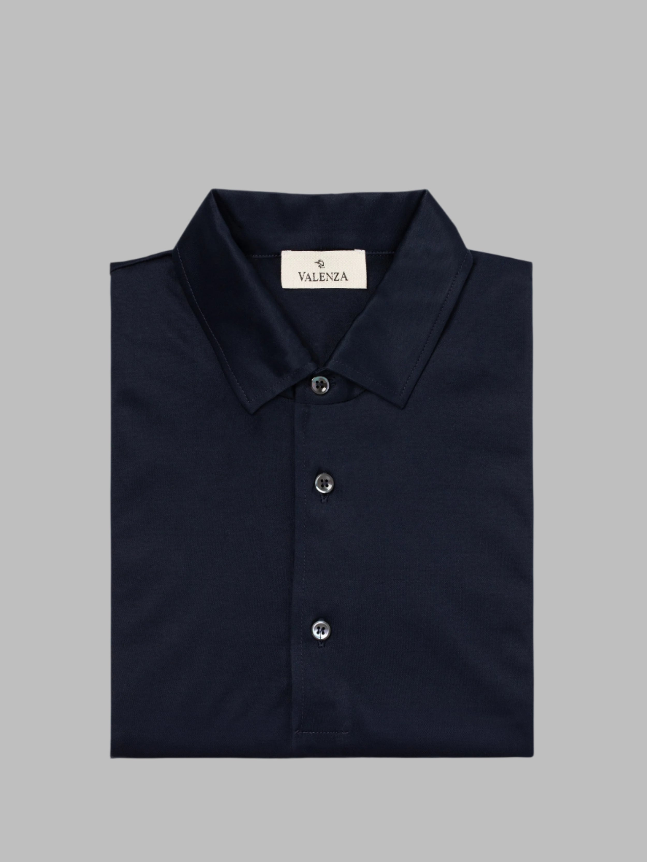 VALENZA SUPIMA COTTON POLO NAVY SHORT SLEEVE- Hombre Amsterdam