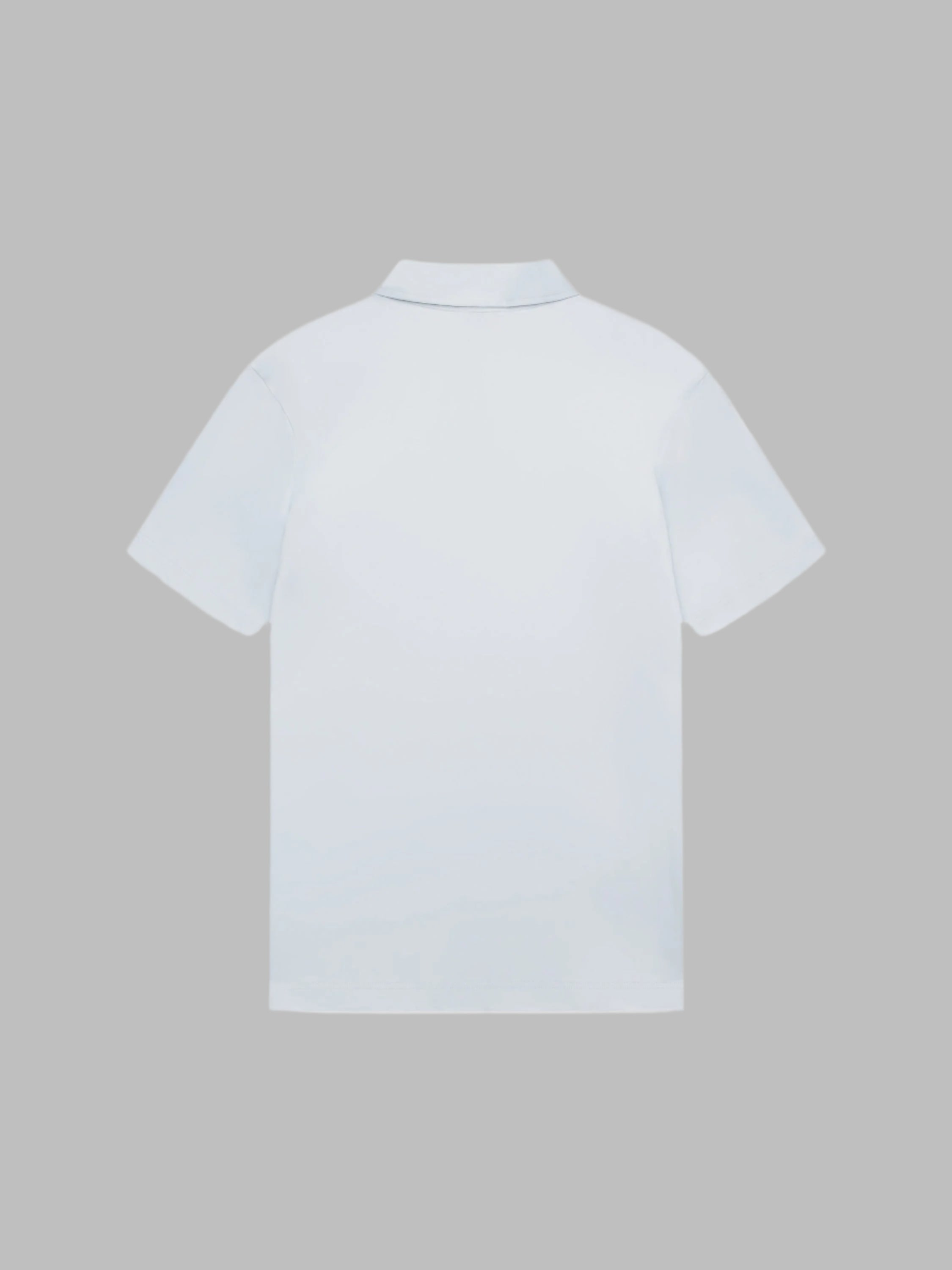 VALENZA SUPIMA ZIP COLLAR POLO ANGEL BLUE SHORT SLEEVE - Hombre Amsterdam